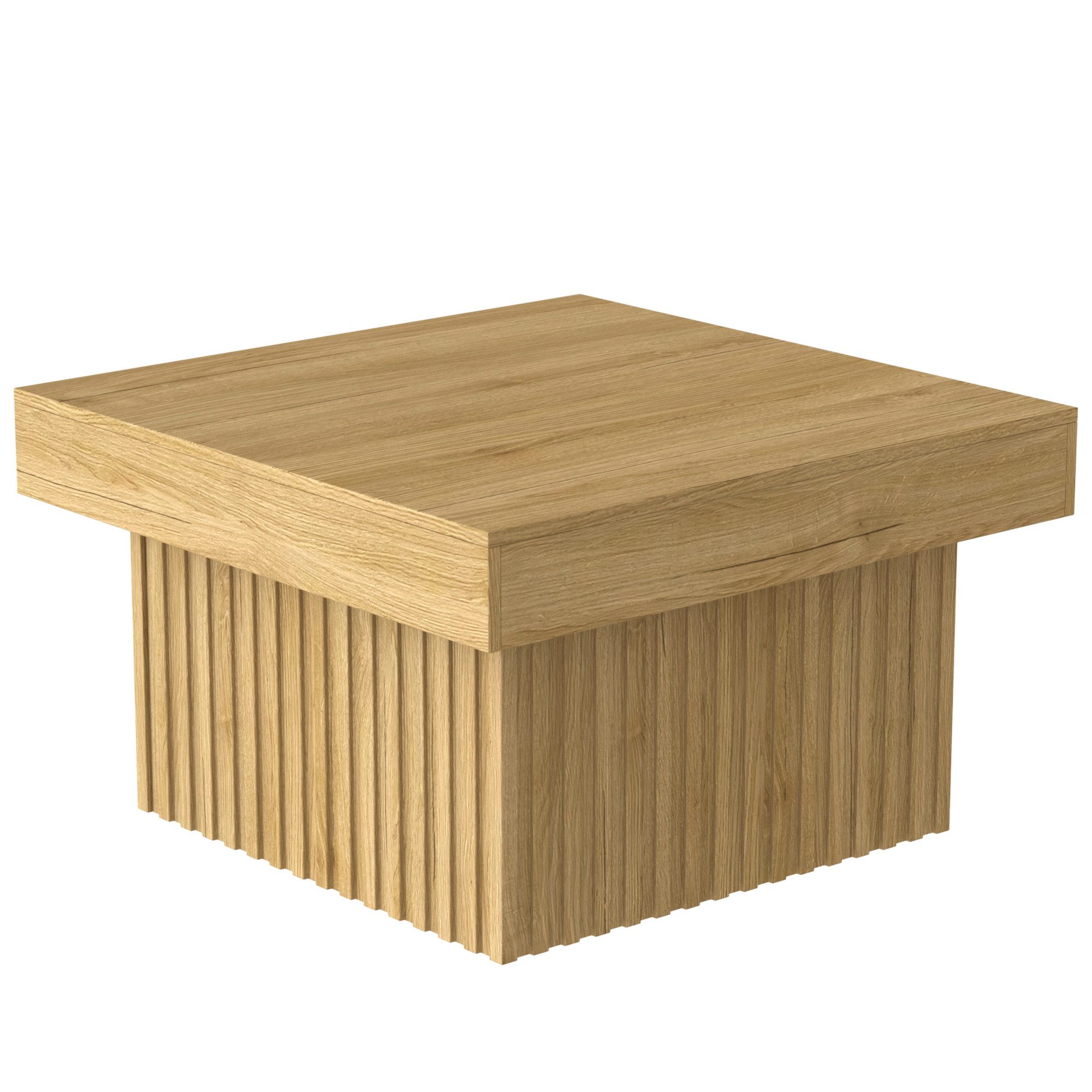 Merax Couchtisch Holz Satztisch Wohnzimmertisch (1-St), Wohnzimmertisch Kaffeetisch, 79×79×46cm