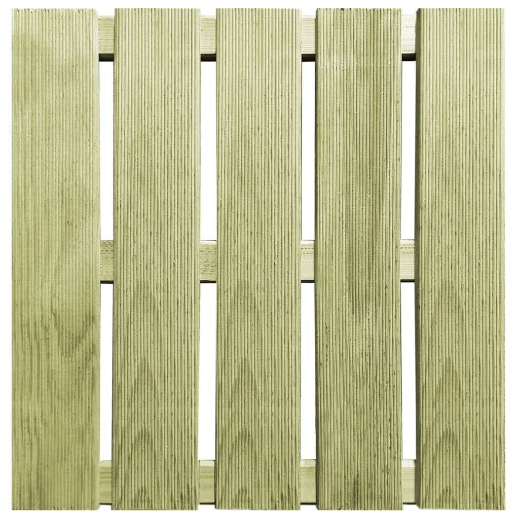 vidaXL Holzfliesen, Terrassenfliesen 30 Stk. 50×50 cm Holz Grün