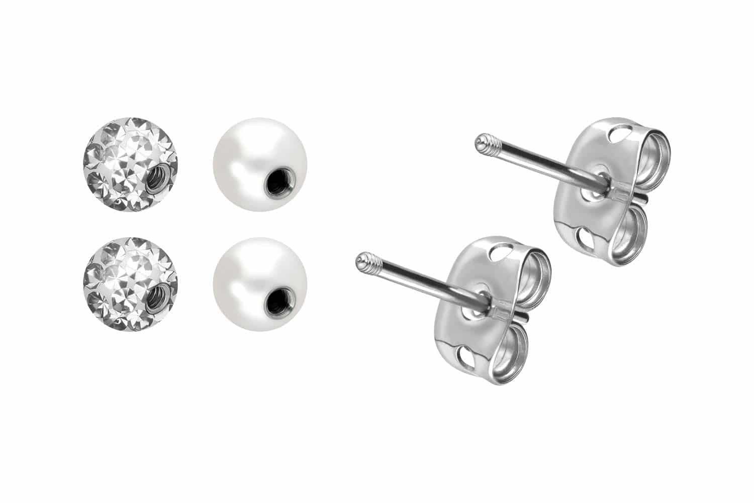 FILANGO Paar Ohrstecker Titan Ohrstecker MIX (Ohrstecker, 1-tlg)