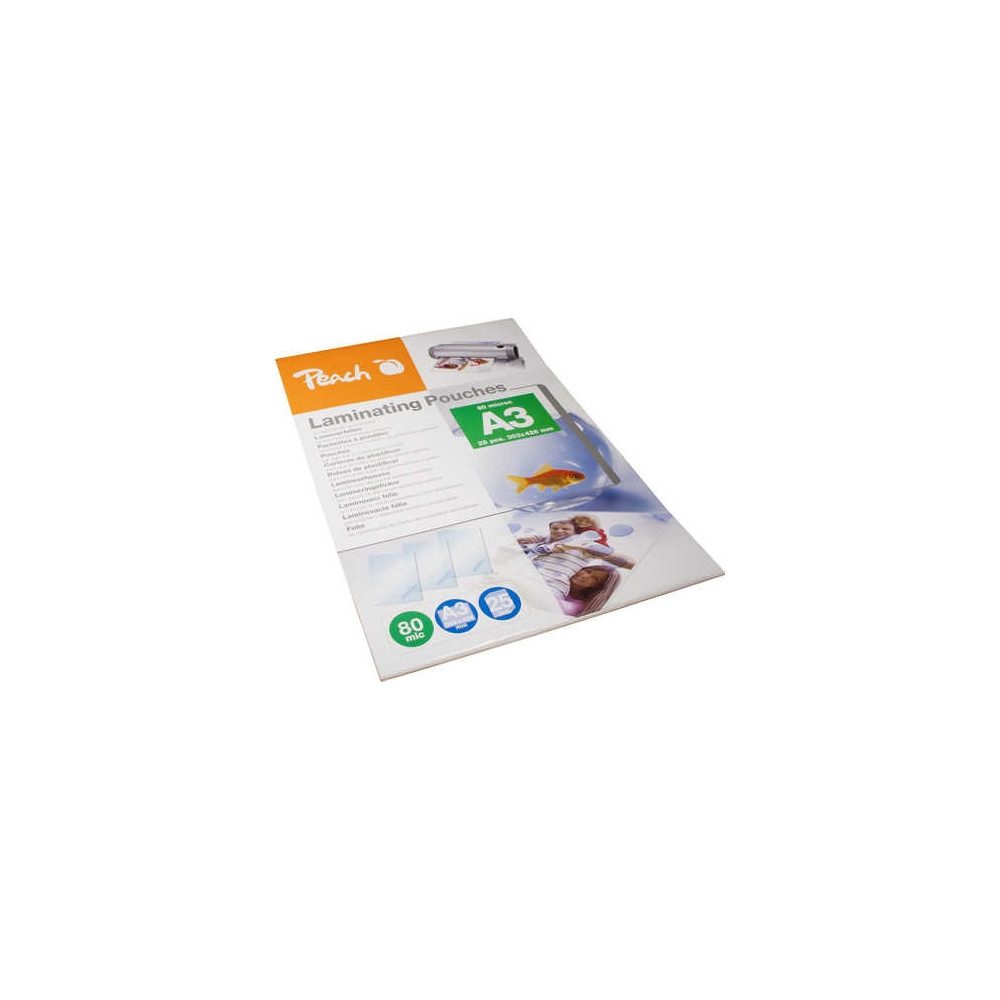 Peach Peach PPR080-01 Laminierfolien A3 glänzend (25Stk) Elektro-Kabel, 80 Mic glänzend für perfekte Ergebnisse