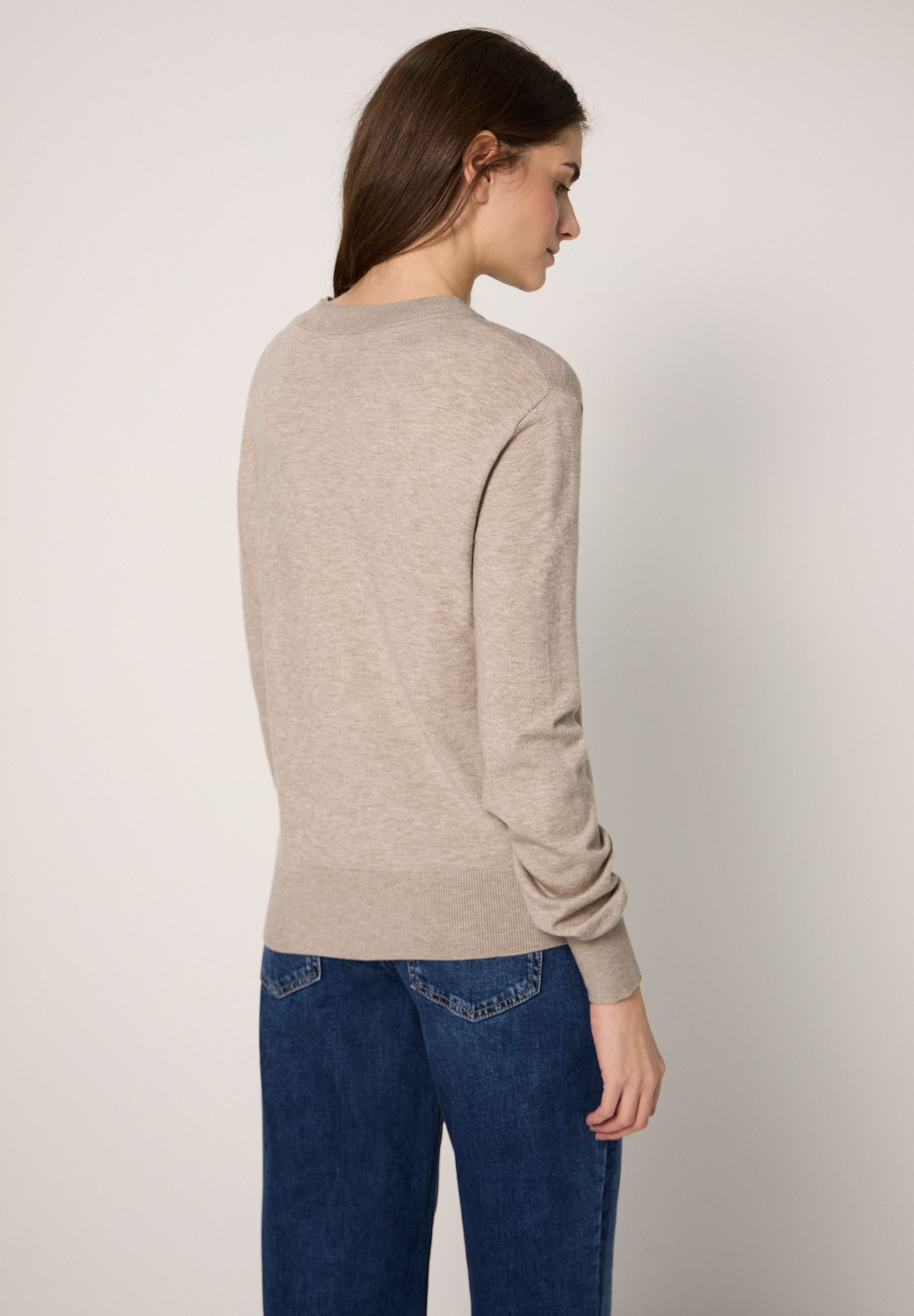 STREET ONE STUDIO Rundhalspullover mit Rundhalsausschnitt