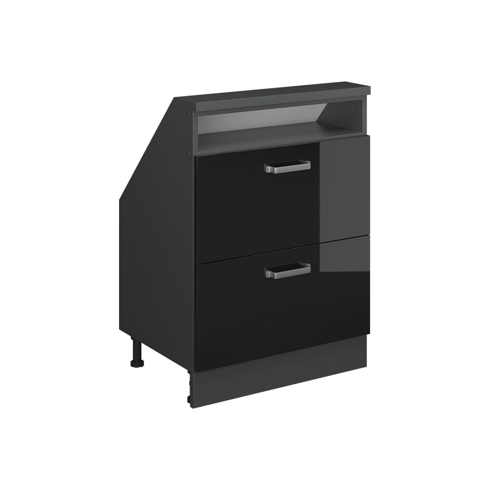 Vicco Unterschrank R-Line, Schwarz Hochglanz/Anthrazit, 60 günstig online kaufen