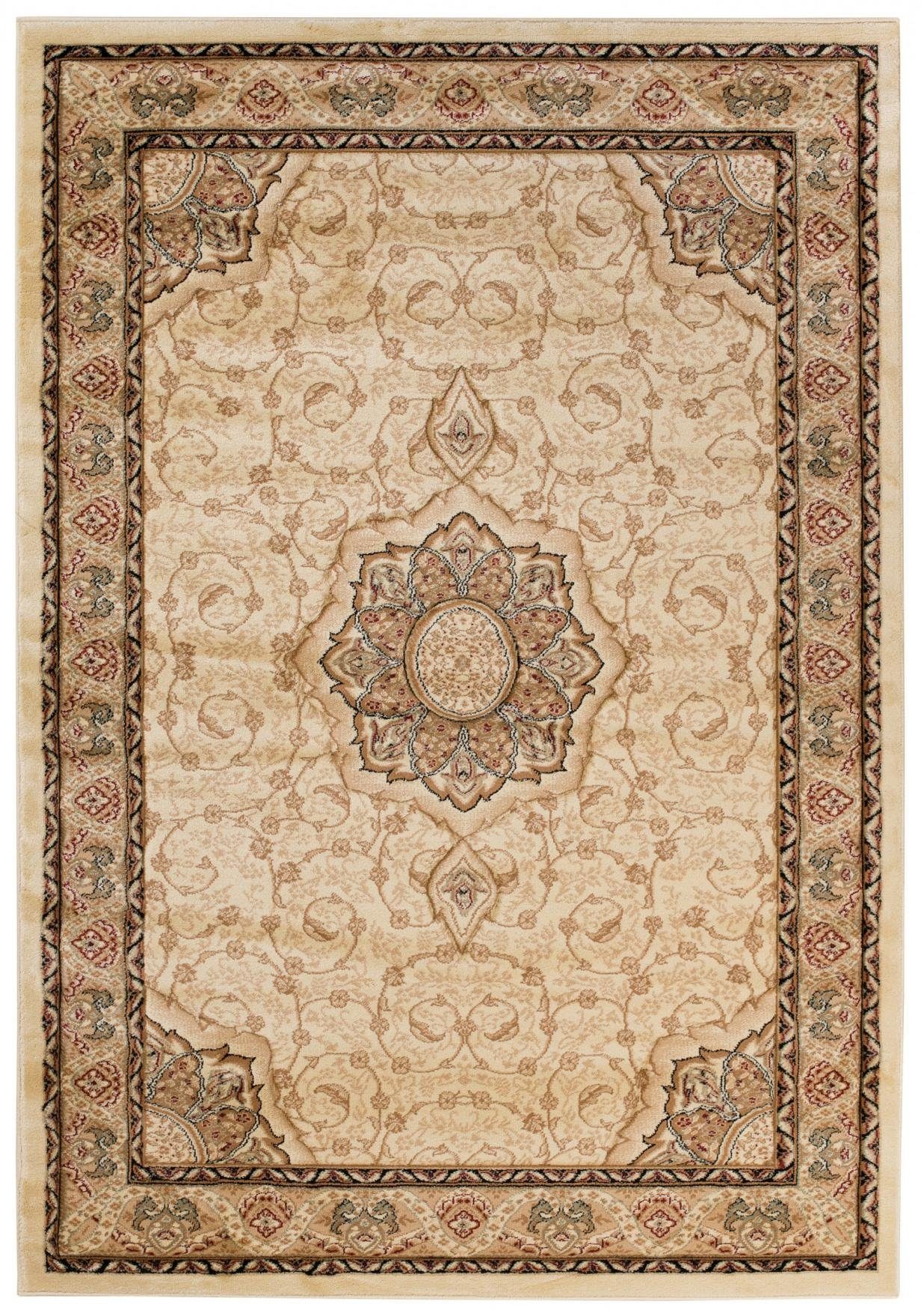 Orientteppich Oriente Teppich - 60 x Orient für Mazovia, Traditioneller cm, Wohnzimmerteppich Fußbodenheizung, Beige, Pflegeleicht, Teppich 100 Geeignet