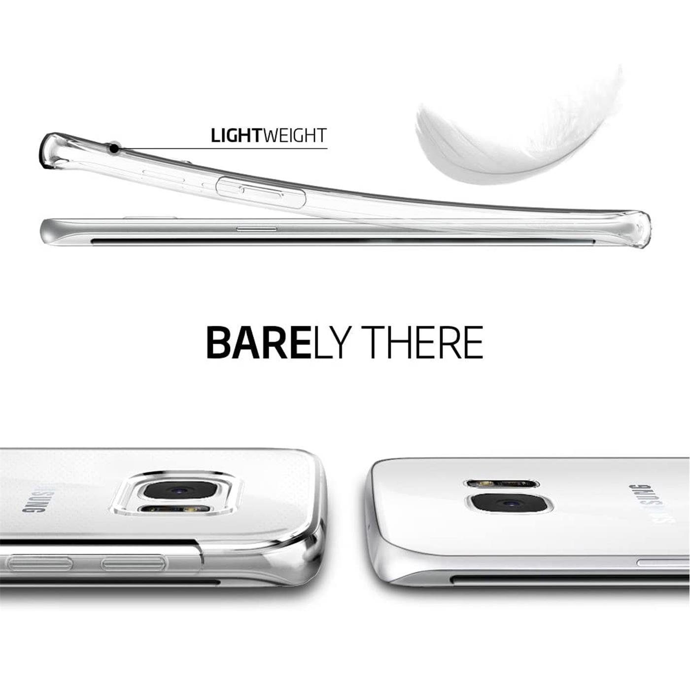 CoolGadget Handyhülle Silikon Handy Hülle Slim für Samsung Galaxy S7 Edge 5,5 Zoll, dünne TPU Schutzhülle Case in transparent / durchsichtig