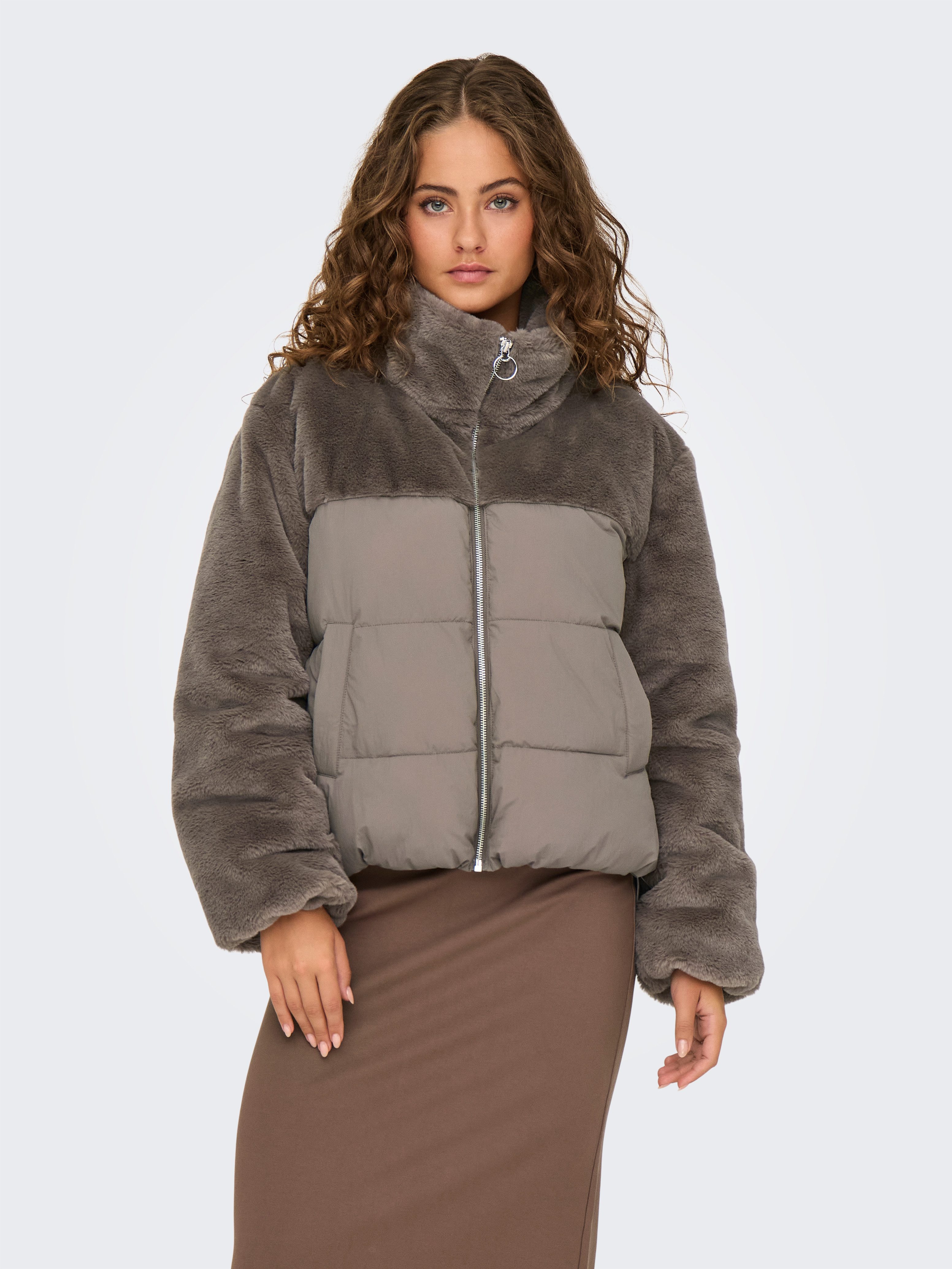Steppjacke ONLWANJA FUR PUFFER MIX JACKET CC OTW