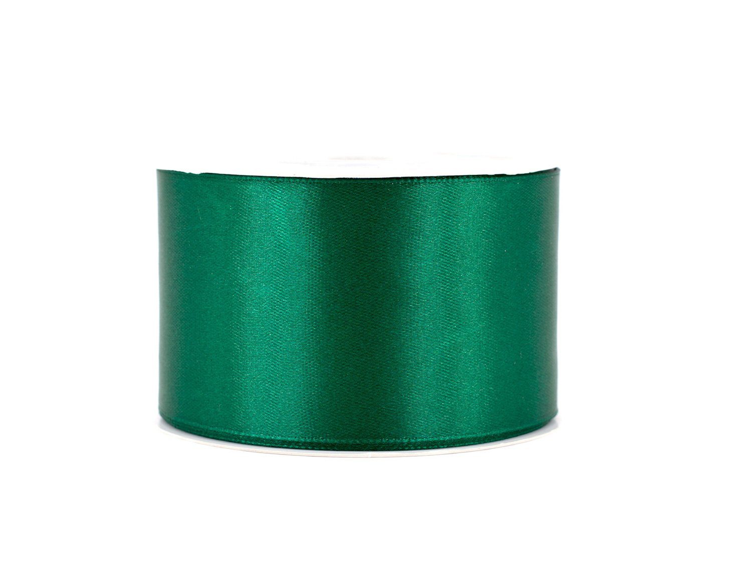 Creativery Satinband, Satinband 50mm x 25m Rolle Dunkelgrün
