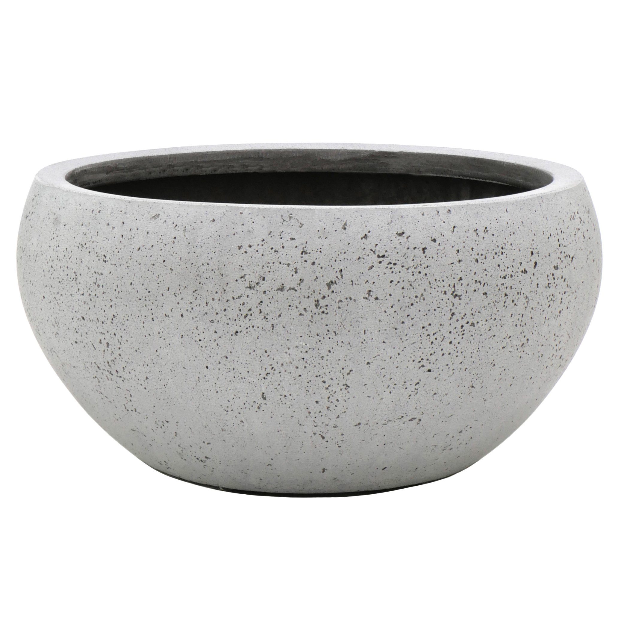 Flingora Pflanzschale Alodie, Fiberglas - Indoor & Outdoor - Zementgrau - Ø 50 cm