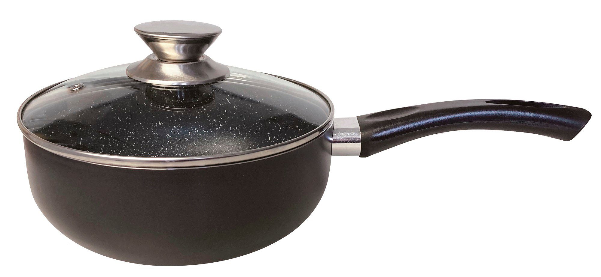 Cheffinger Kasserolle Sauce Pfanne Stiel Kasserolle mit Deckel Topf Bratpfanne Induktion