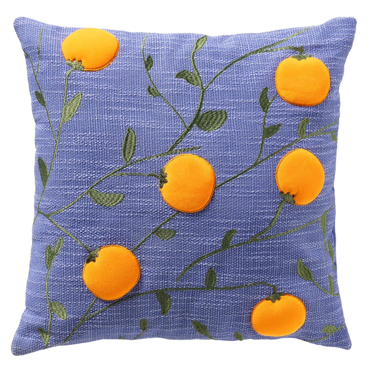 Dutch Decor Kissenhülle 'Mandarin' 45 x 45 cm Pale Iris - Lila, Mandarinen