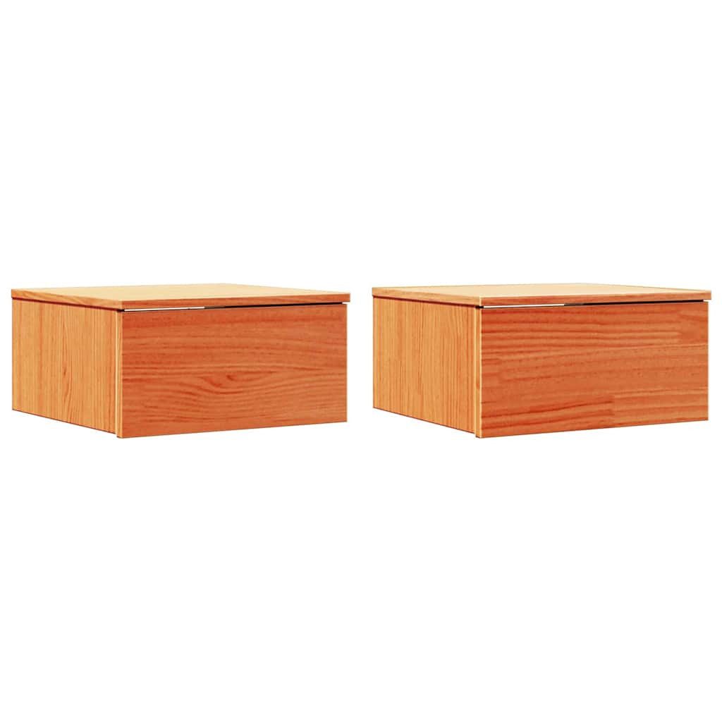 vidaXL Nachttisch Nachttisch 2 pcs Wachsbraun günstig online kaufen