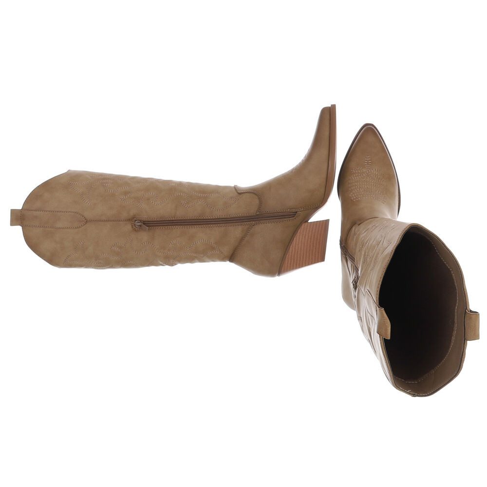 Ital-Design Elegante Stiefeletten mit hohem Absatz für Damen Westernstiefel günstig online kaufen