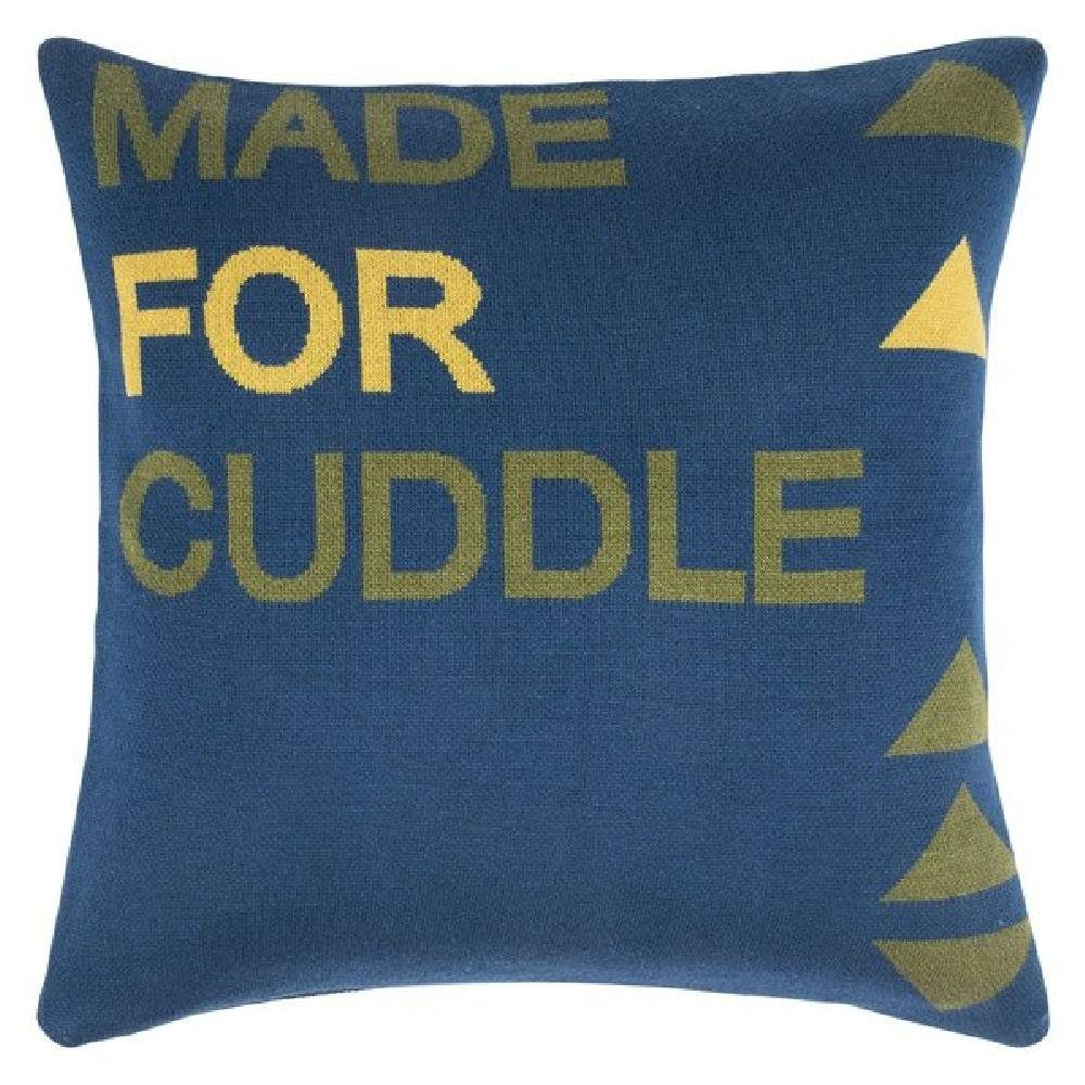 Kissenhülle (50x50cm) Dekoobjekt PAD Cuddle Petrol Blau