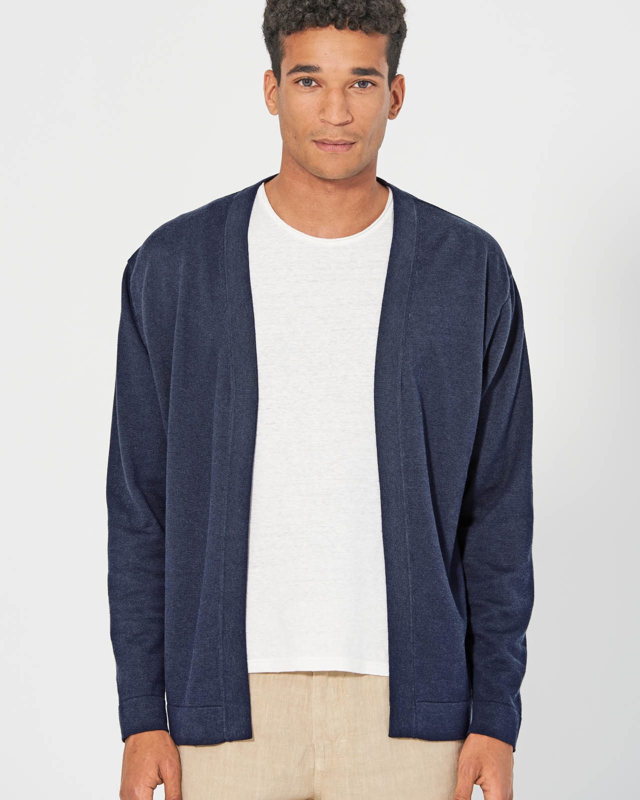 HempAge Cardigan Zeitlose Jacke Herren aus Hanf/Biobaumwolle - Normal Fit