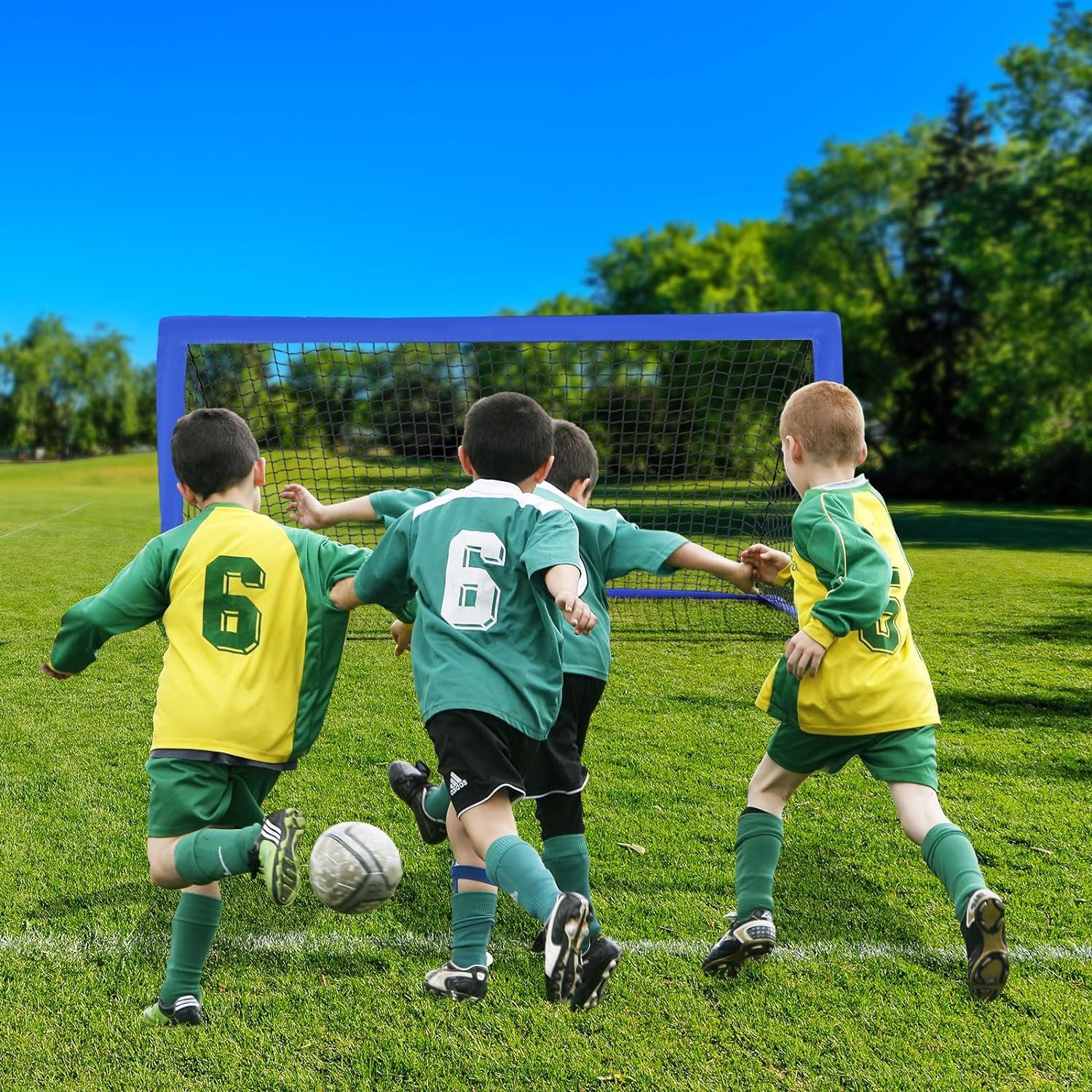 TLGREEN Fußballtor 2er Set Fußballtor Kinder, 180 x 90 x 90 cm, Schneller Aufbau, Fussballtor klappbar