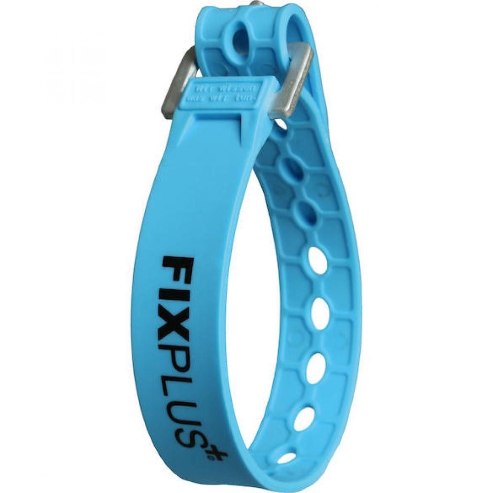 Fixplus Fahrradreflektor FixPlus Spannband Strap 35 cm hellblau - elastisches Fixierband mit Ei
