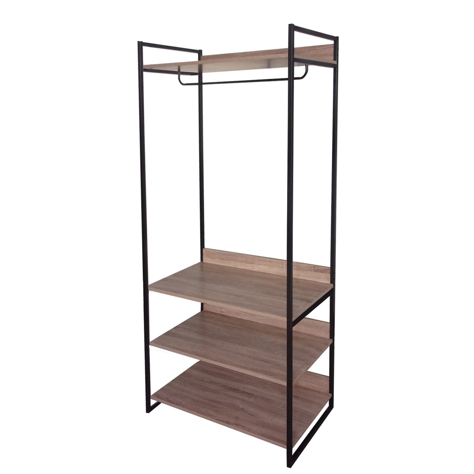 HTI-Line Kleiderschrank Begehbarer Kleiderschrank Brick (Stück, 1-St., 1 offene Garderobe) Pflegeleichte Oberflächen