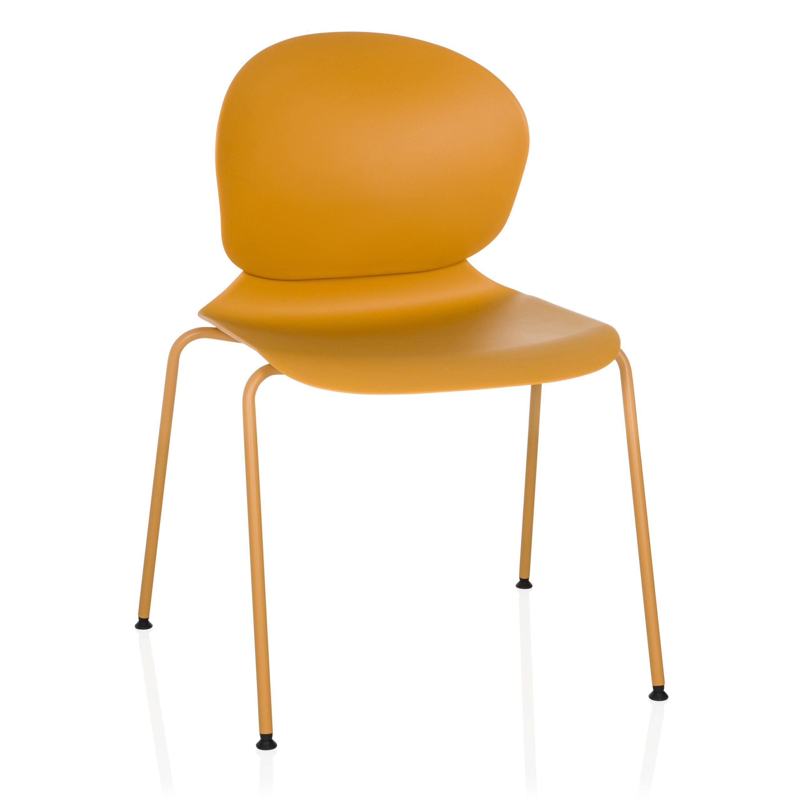 hjh OFFICE 4-Fußstuhl T36 VI Stuhl Kunststoff 1 St., Besucherstuhl Kunststoffstuhl stapelbar, ergonomische Rückenlehne