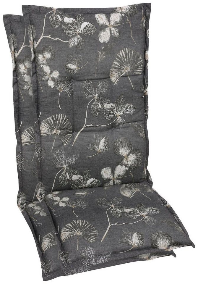 GO-DE Sesselauflage, (Set, 2 St), 118x50 cm, UV beständiger Druckstoff