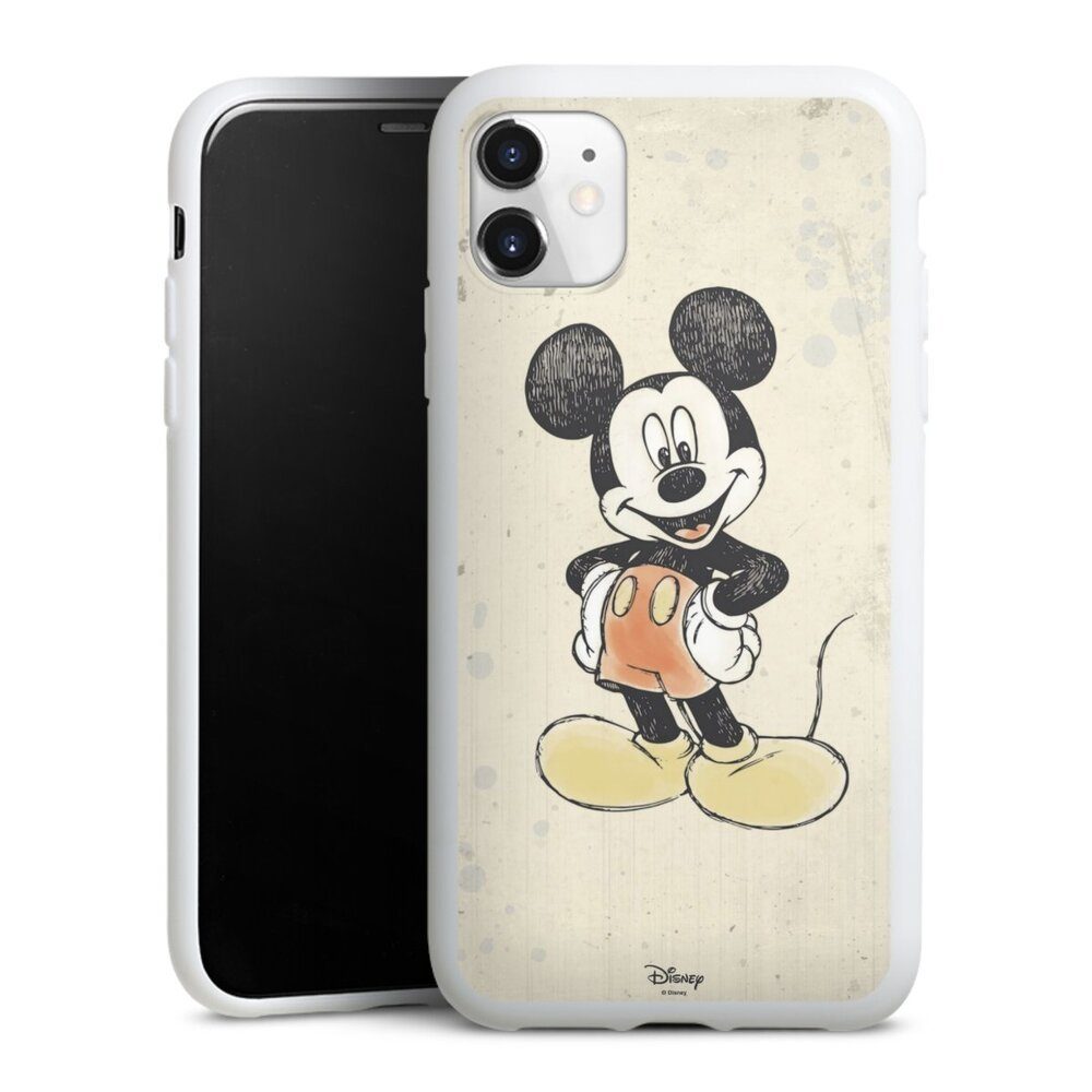 DeinDesign Handyhülle Offizielles Lizenzprodukt Mickey & Minnie Mouse Wasserfarbe, Apple iPhone 11 Silikon Hülle Bumper Case Handy Schutzhülle