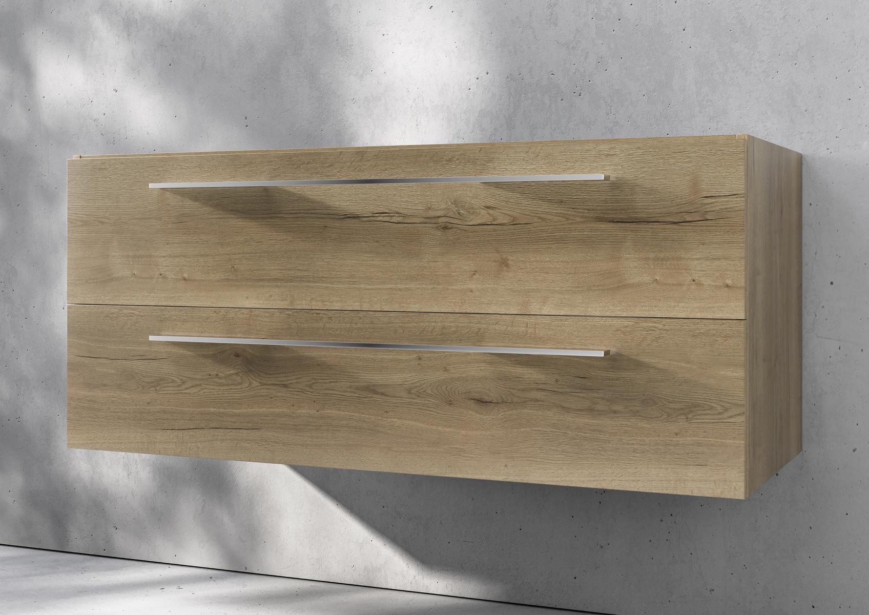 Intarbad Waschbeckenunterschrank Premium Unterschrank mit 2x Schubladen & Softclose Funktion (60 bis 100 cm Breite, Höhe 55 cm, Holz-/ Lackdekore, Siphonausschnitt, PU-verleimt, stoßfeste ABS-Dickkanten) Vormontierte Lieferung, 160 kg Traglast, Made in Germany