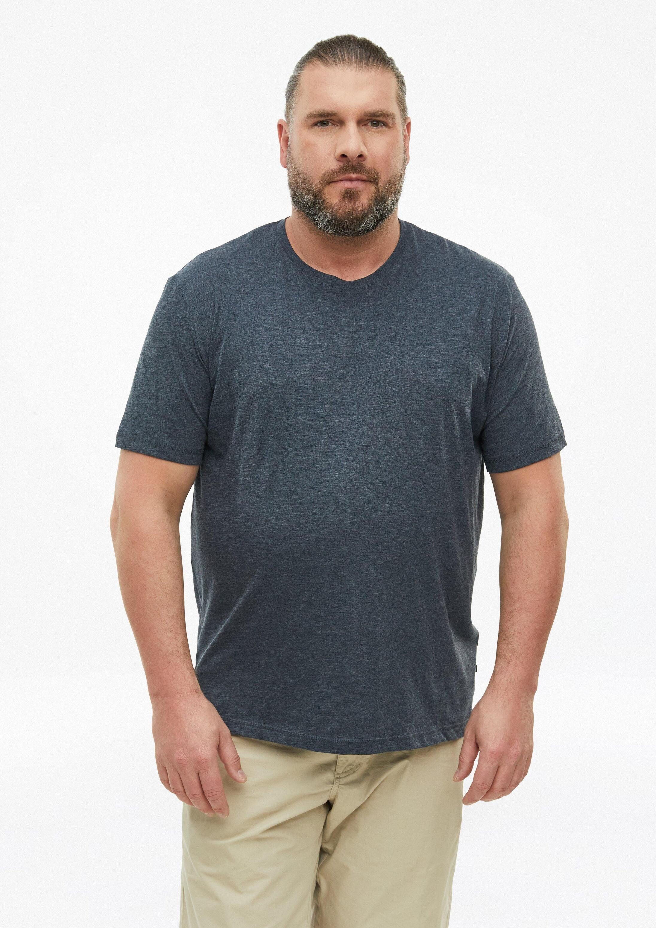 s.Oliver Kurzarmshirt T-Shirt Meliertes T-Shirt aus weichem Baumwollmix