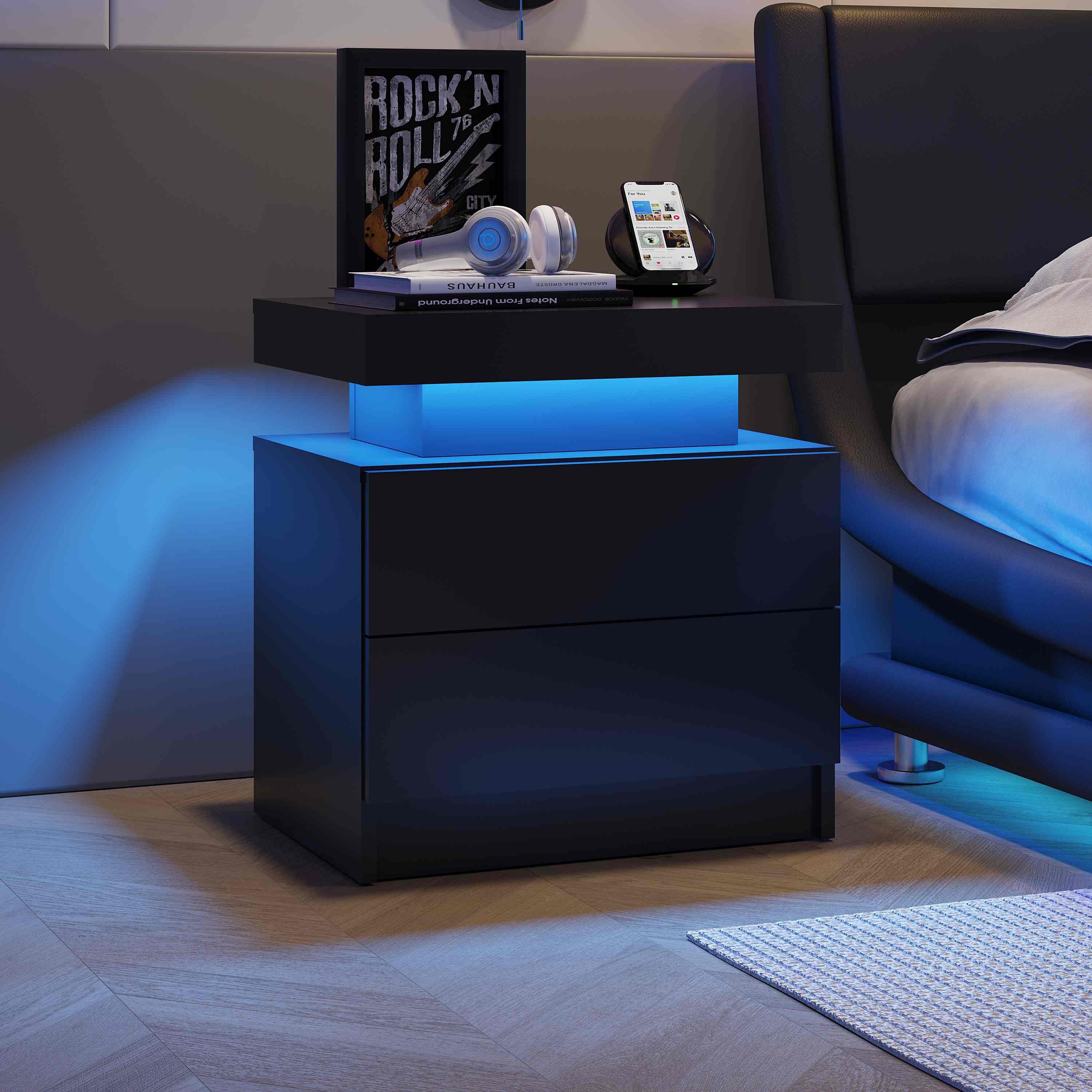 BlingBin Nachttisch Nachtschrank mit LED Licht, günstig online kaufen