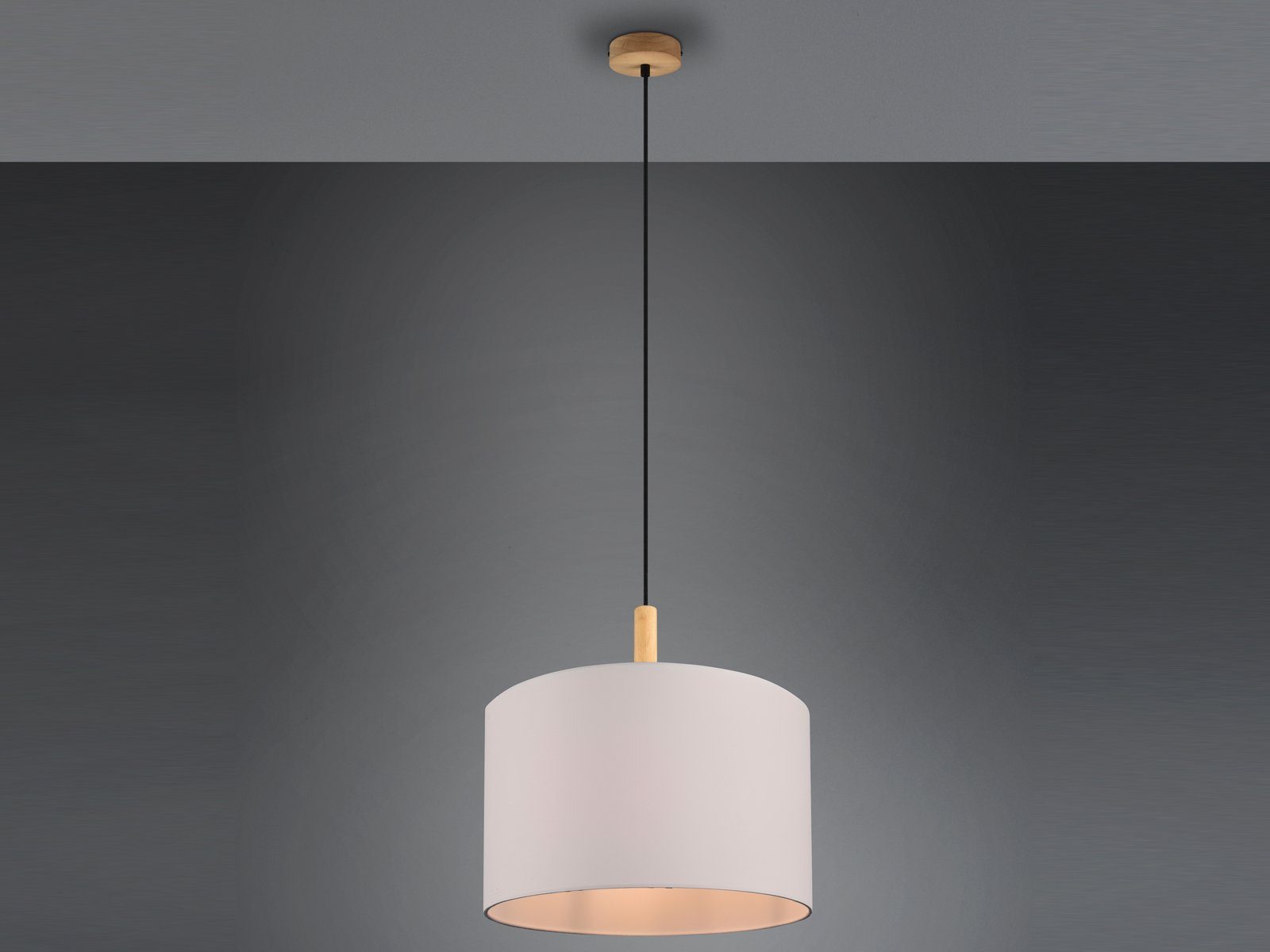 TRIO Leuchten LED Pendelleuchte, Dimmfunktion, LED wechselbar, über Lichtschalter in 3 Stufen dimmbar, Warmweiß, skandinavische-s Design einflammig für Esstisch hängend Ø 40cm