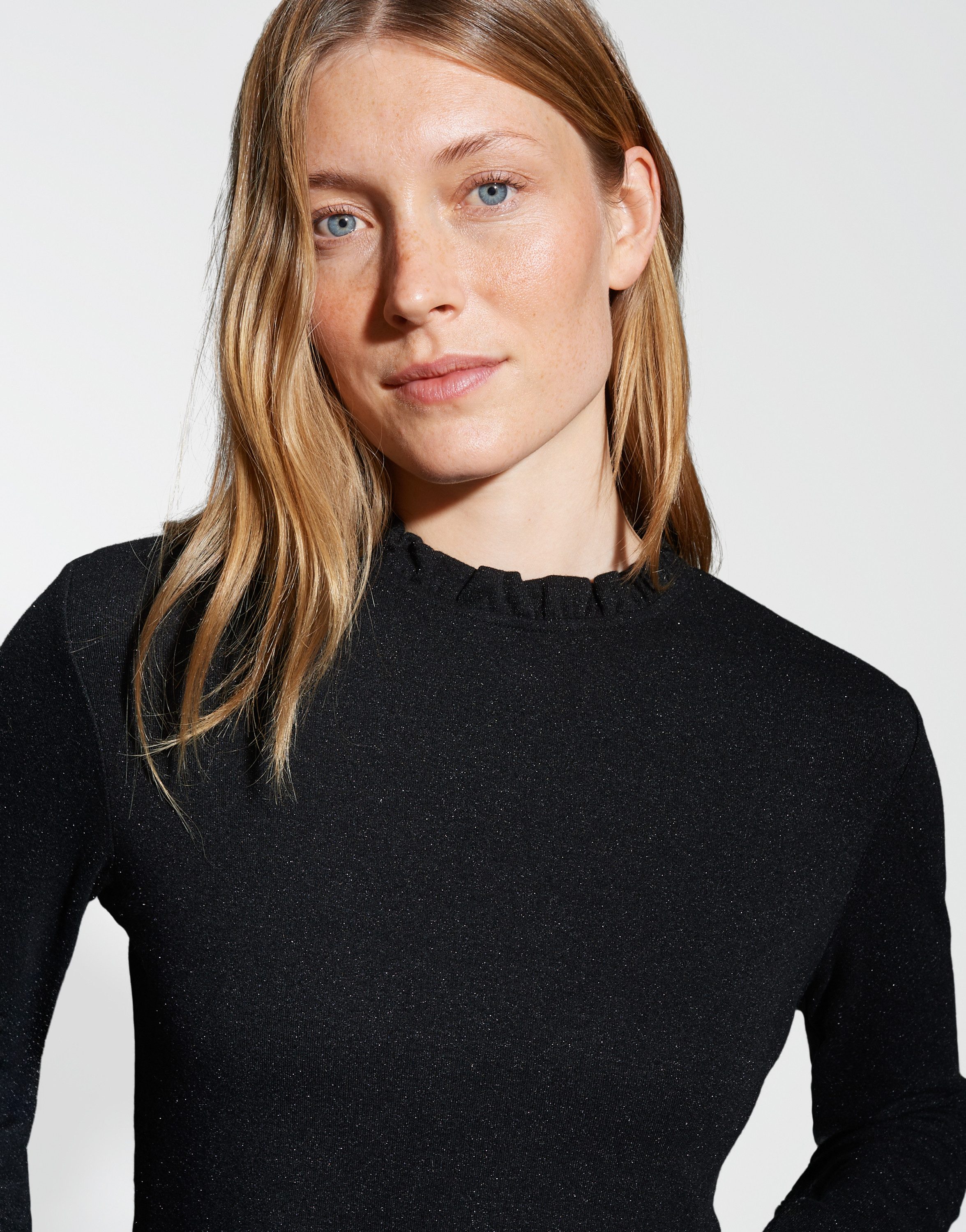 OPUS Longsleeve SANBA Slim aus schimmernden Jersey