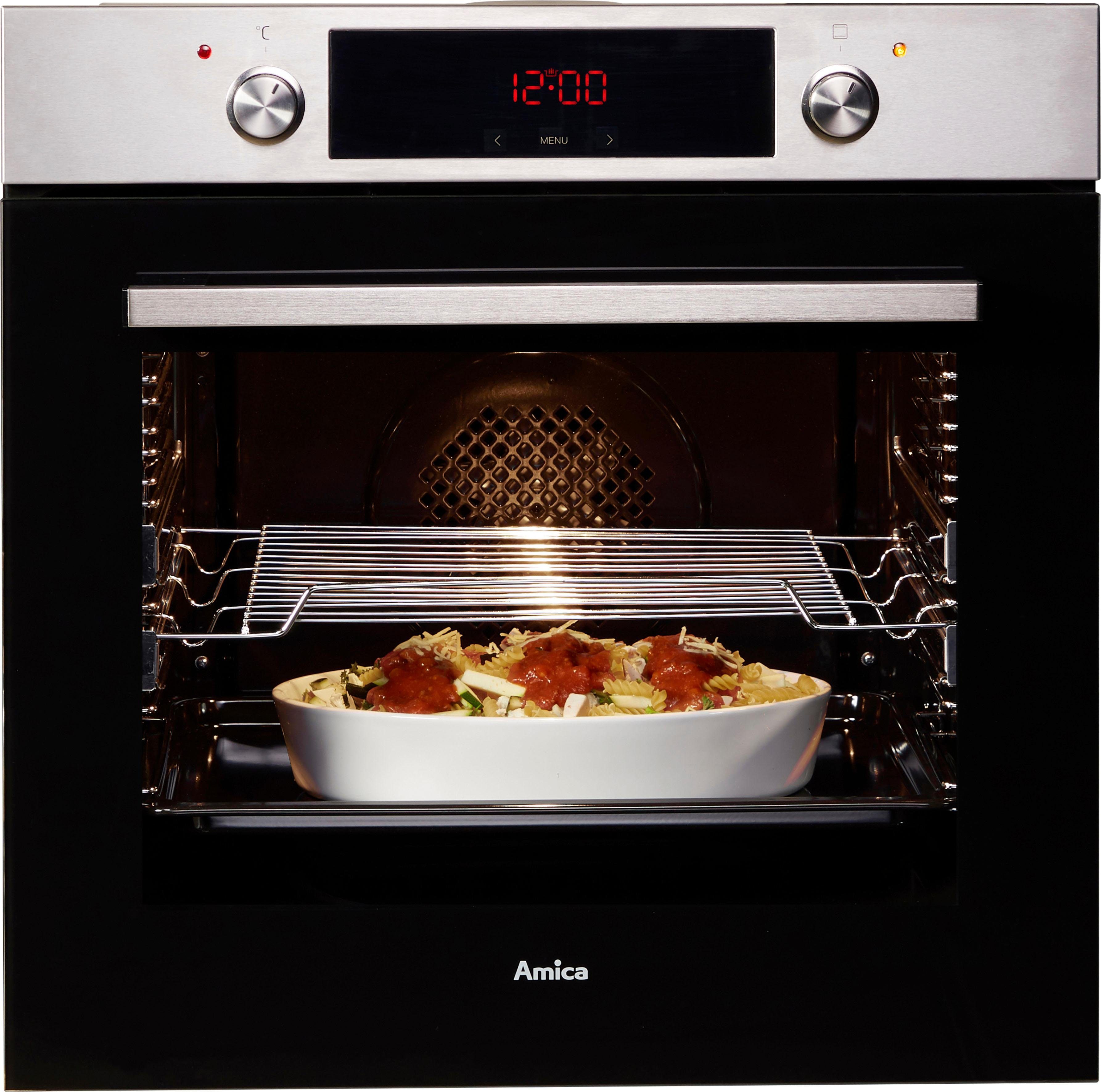 Amica Backofen EBX 944 620 E, mit 2-fach-Teleskopauszug, Steam Clean, Viel Platz, hoher Komfort und einfache Reinigung beim Backen
