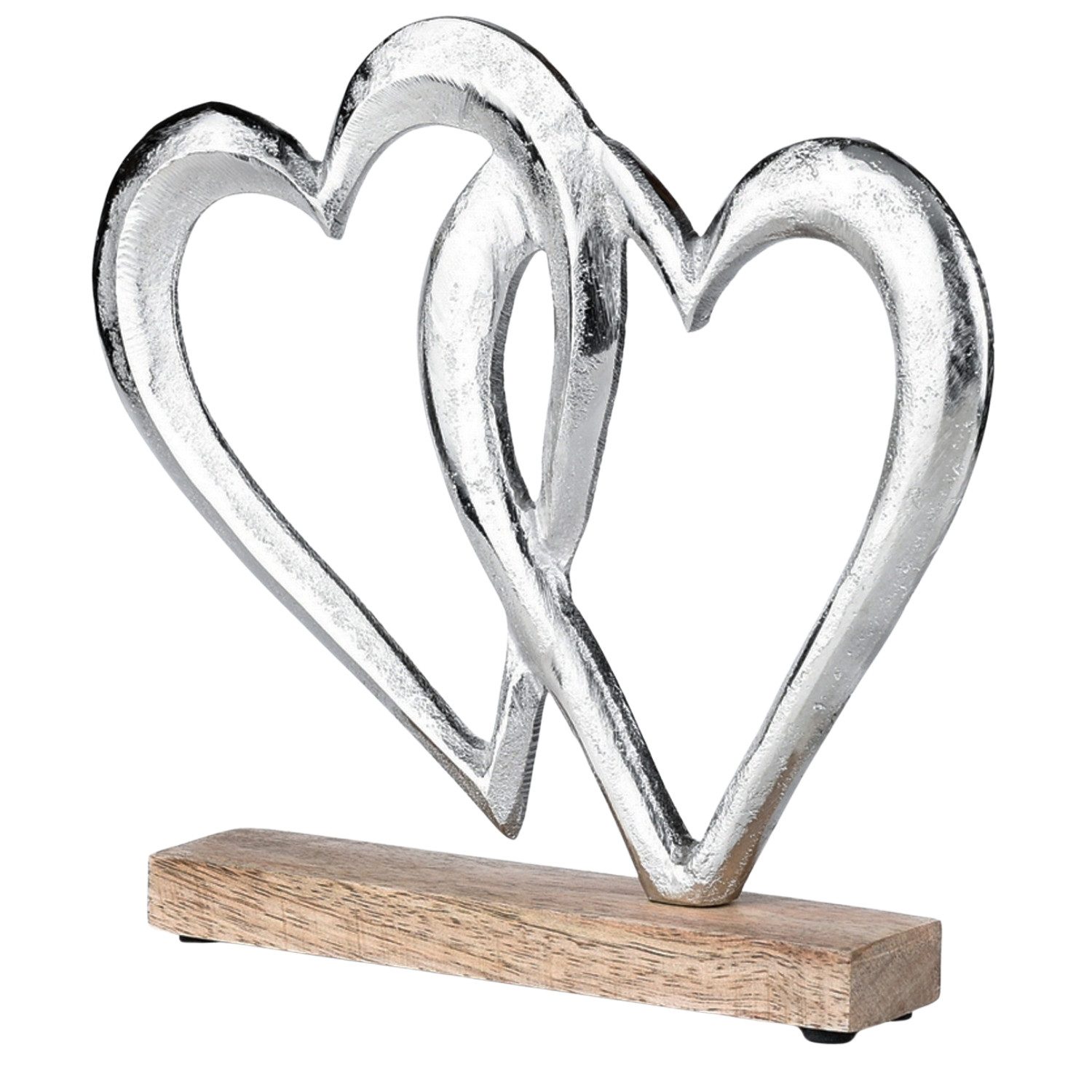 Marrakesch Orient & Mediterran Interior Dekoobjekt Figura Amour -7, legno e alluminio, naturale-marrone-argentato 20 cm (1 St) – Bild 2 von 5