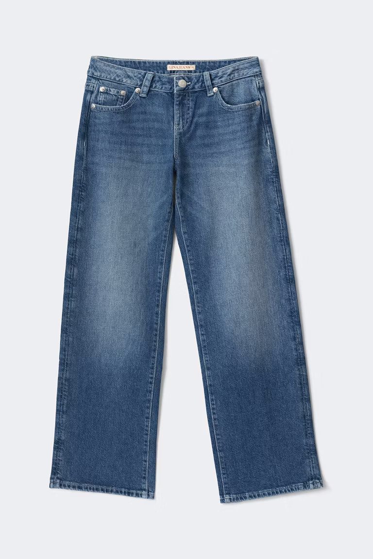Gina Tricot Weite Jeans - Wide Leg Jeans mit weitem Bein aus Baumwollmix für Damen