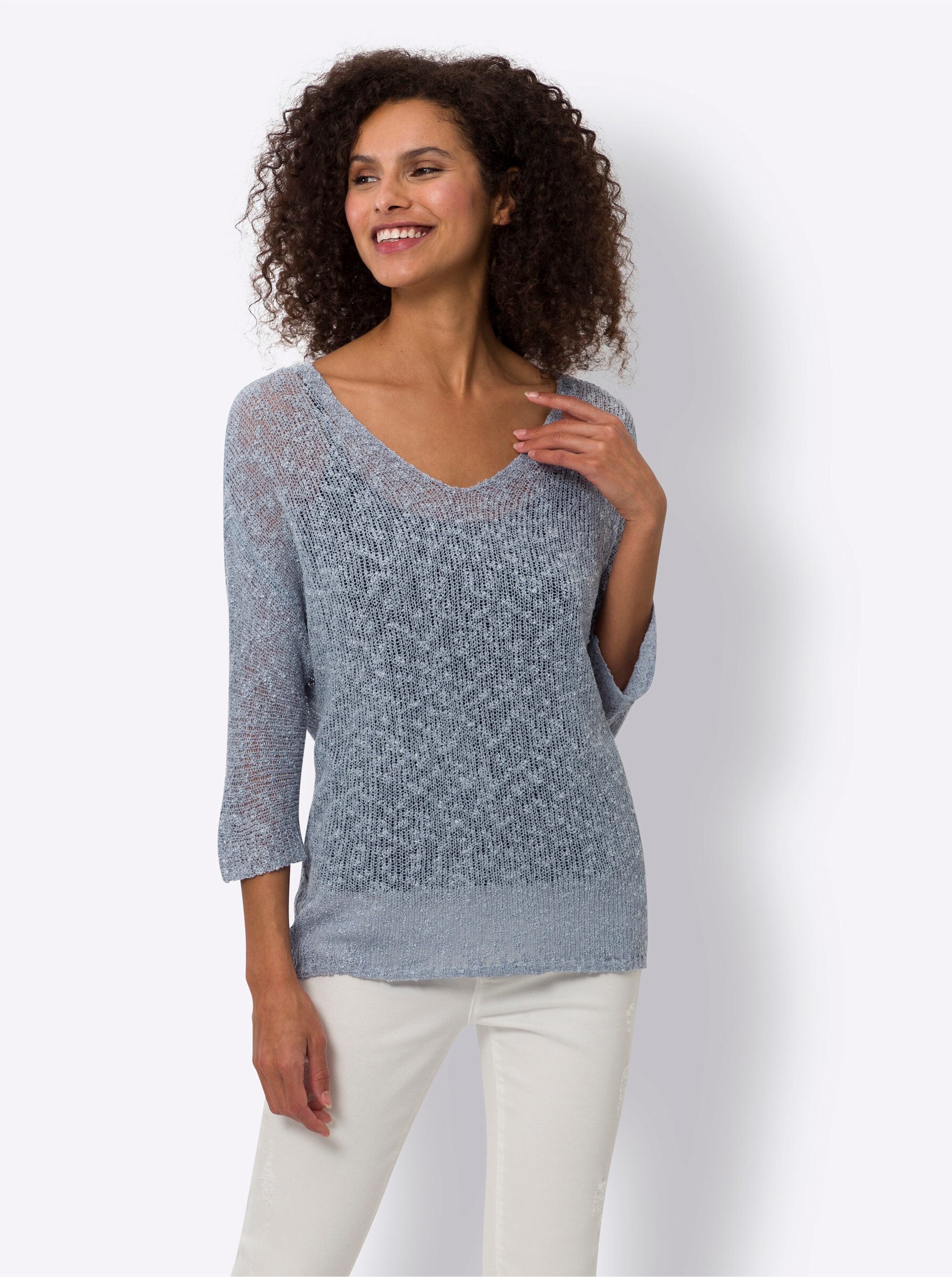heine Strickpullover V-Ausschnitt-Pullover günstig online kaufen