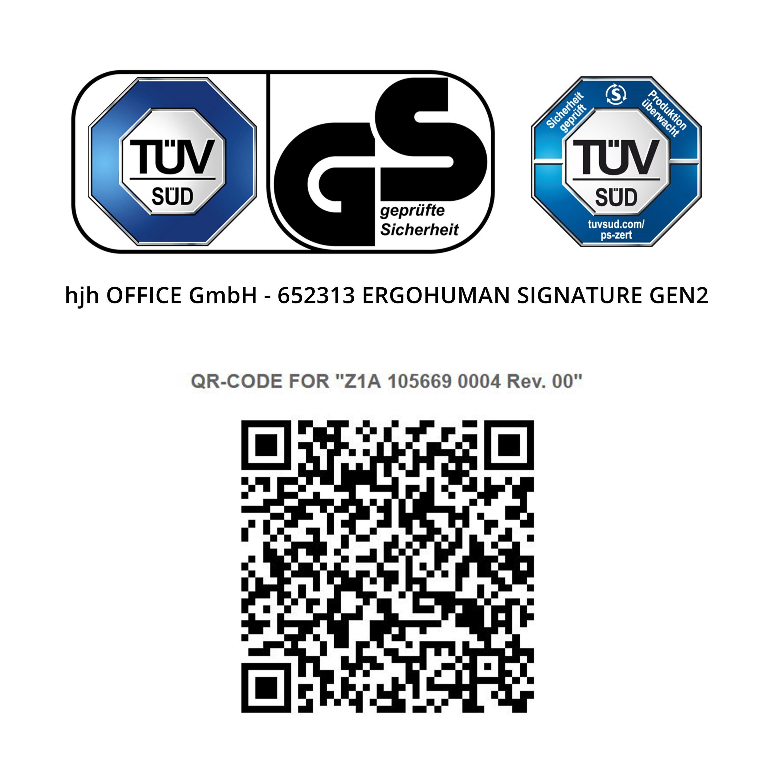 hjh OFFICE Drehstuhl Luxus Chefsessel Ergohuman Signature Gen2 (1 St), Profi Bürostuhl Schreibtischstuhl ergonomisch