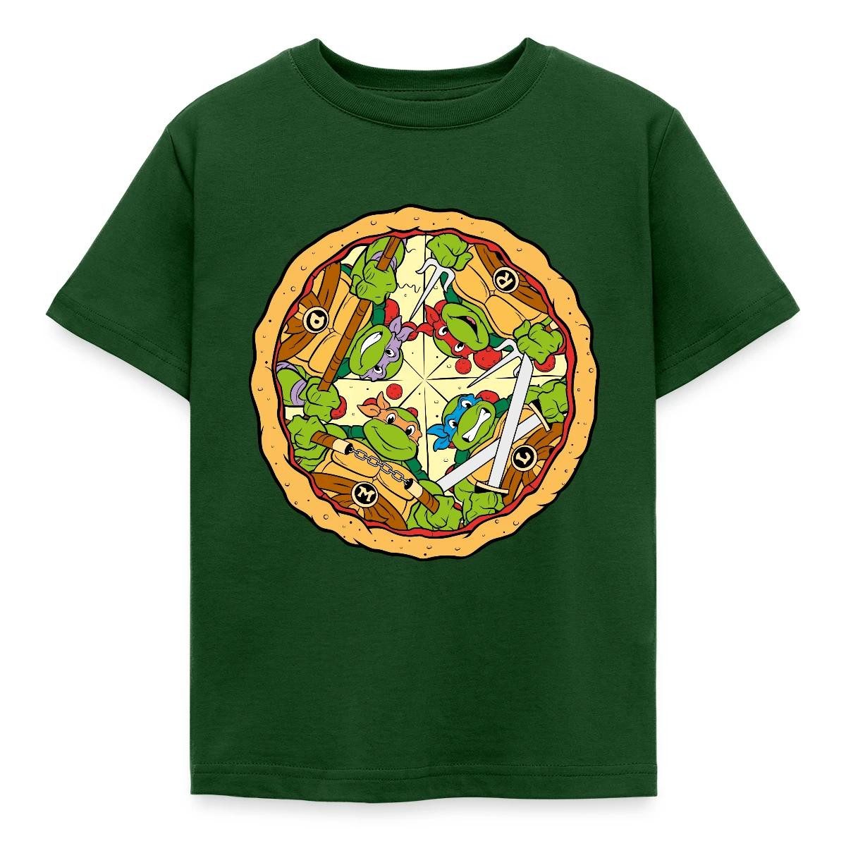 T-Shirt Teenage Mutant Ninja Turtles Pizza Logo Kinder T-Shirt
