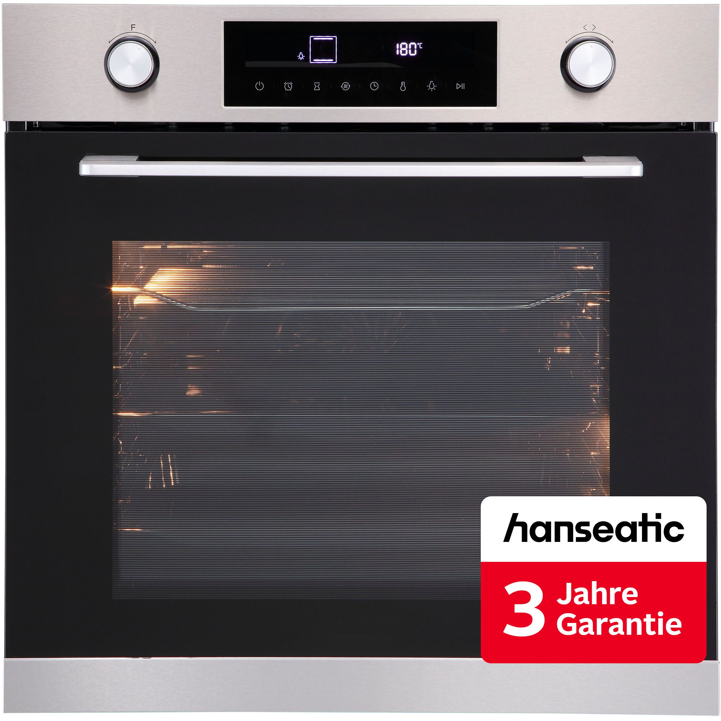 Hanseatic Backofen HBO7212A1, Aqua-Reinigungsfunktion, inkl. 3 Jahre Herstellergarantie
