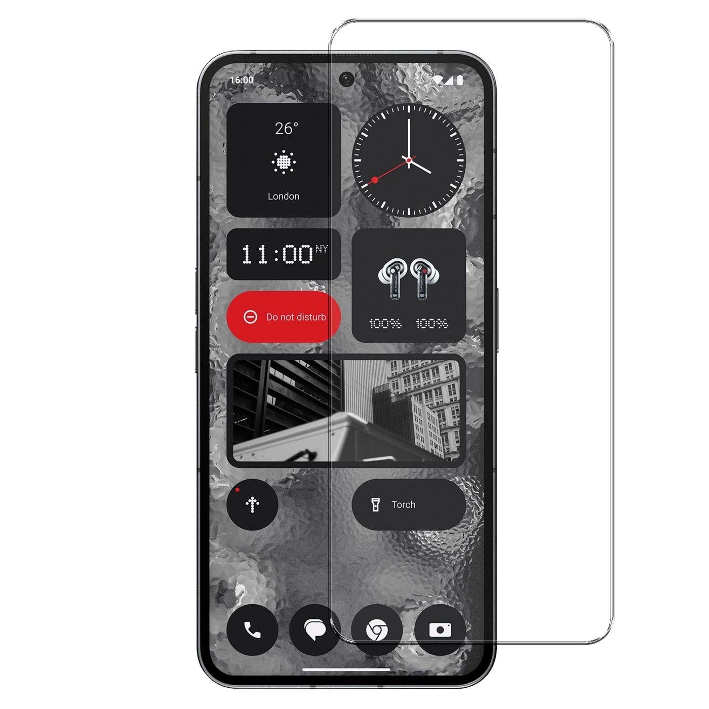 CoolGadget Schutzfolie Panzerfolie für Nothing Phone 2, (9H Härtegrad, 2x Schutzglas, 1xReinigungset), Displayfolie Panzer Schutzfolie 2 Stück für Nothing Phone 2 Glas Folie