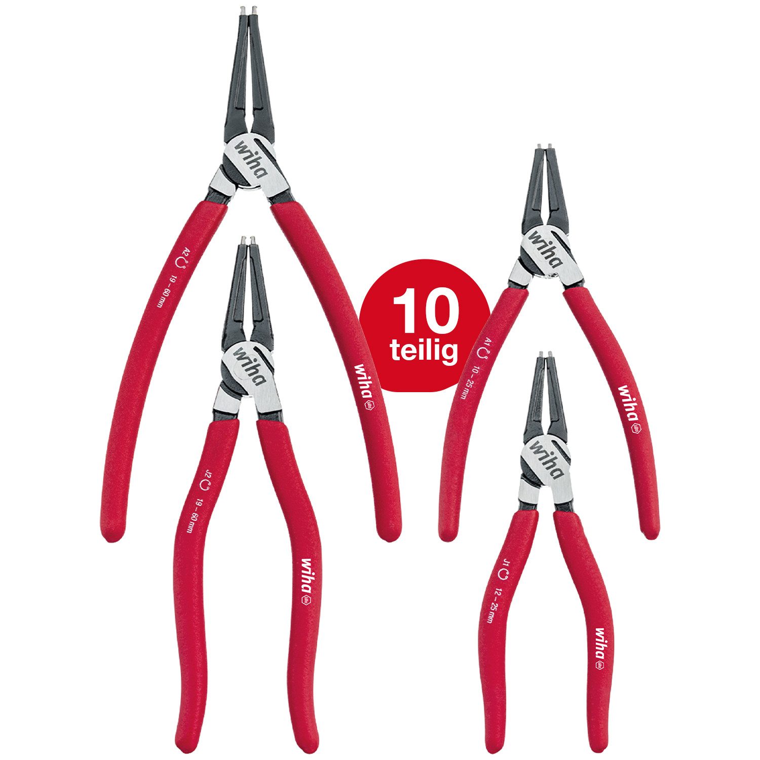 Wiha Щипціset (34708) - 4 tlg., MagicTips® Щипці, Innen/Außen Меню