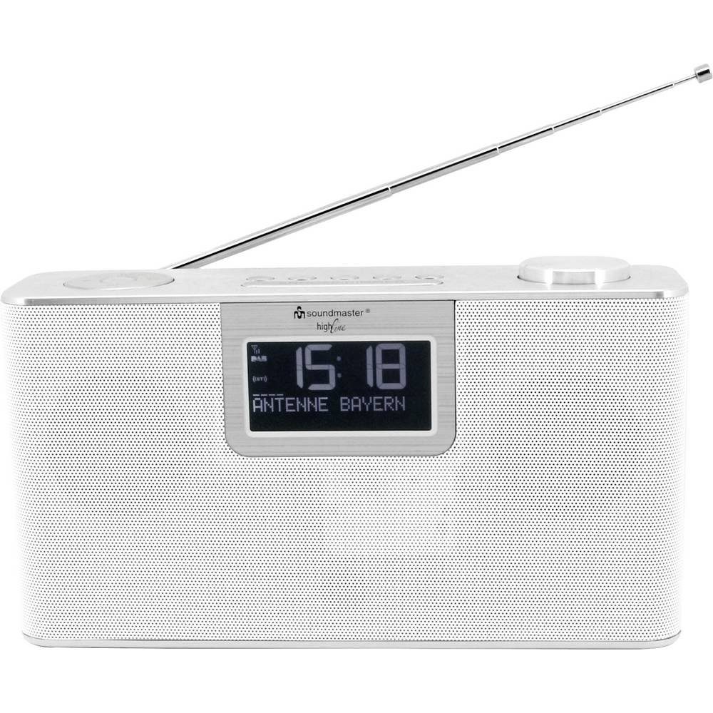 Soundmaster Tischradio DAB700WE Radio (Freisprechfunktion, Inkl. Mikrofon, Weckfunktion)