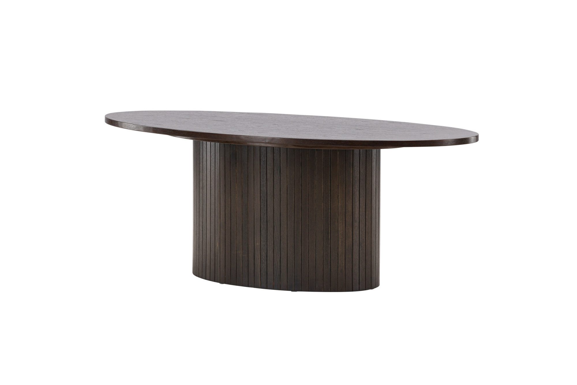 Venture Home Couchtisch Bianca, ovaler Couchtisch in warmem Mokka, 120 × 55 cm, Sofatisch, MDF, gebeizt, oval, behaglich, wohnlich