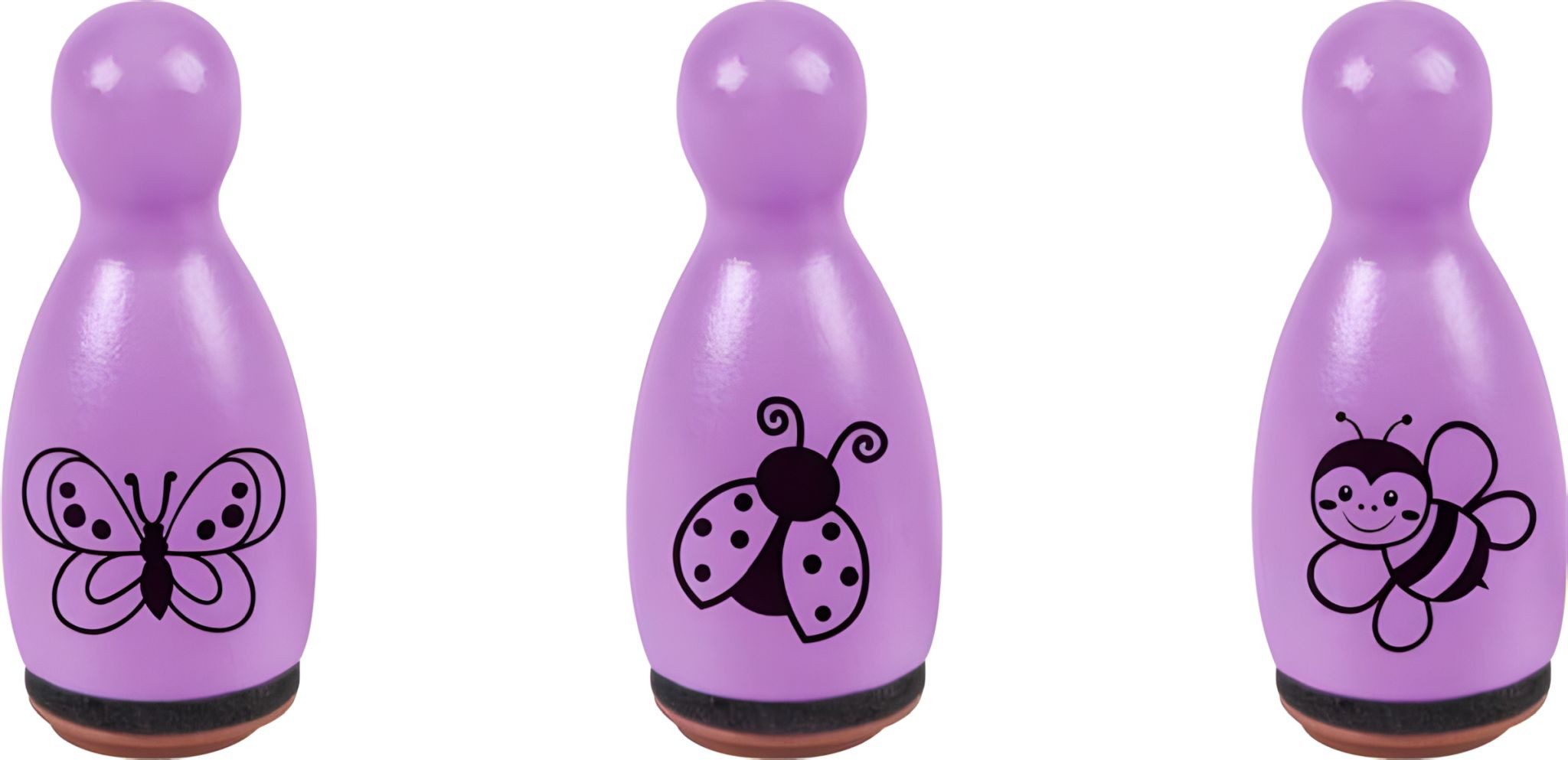 Heyda Stempel HEYDA 204888656 Stempel-Figuren Biene Käfer & Schmetterling Holz