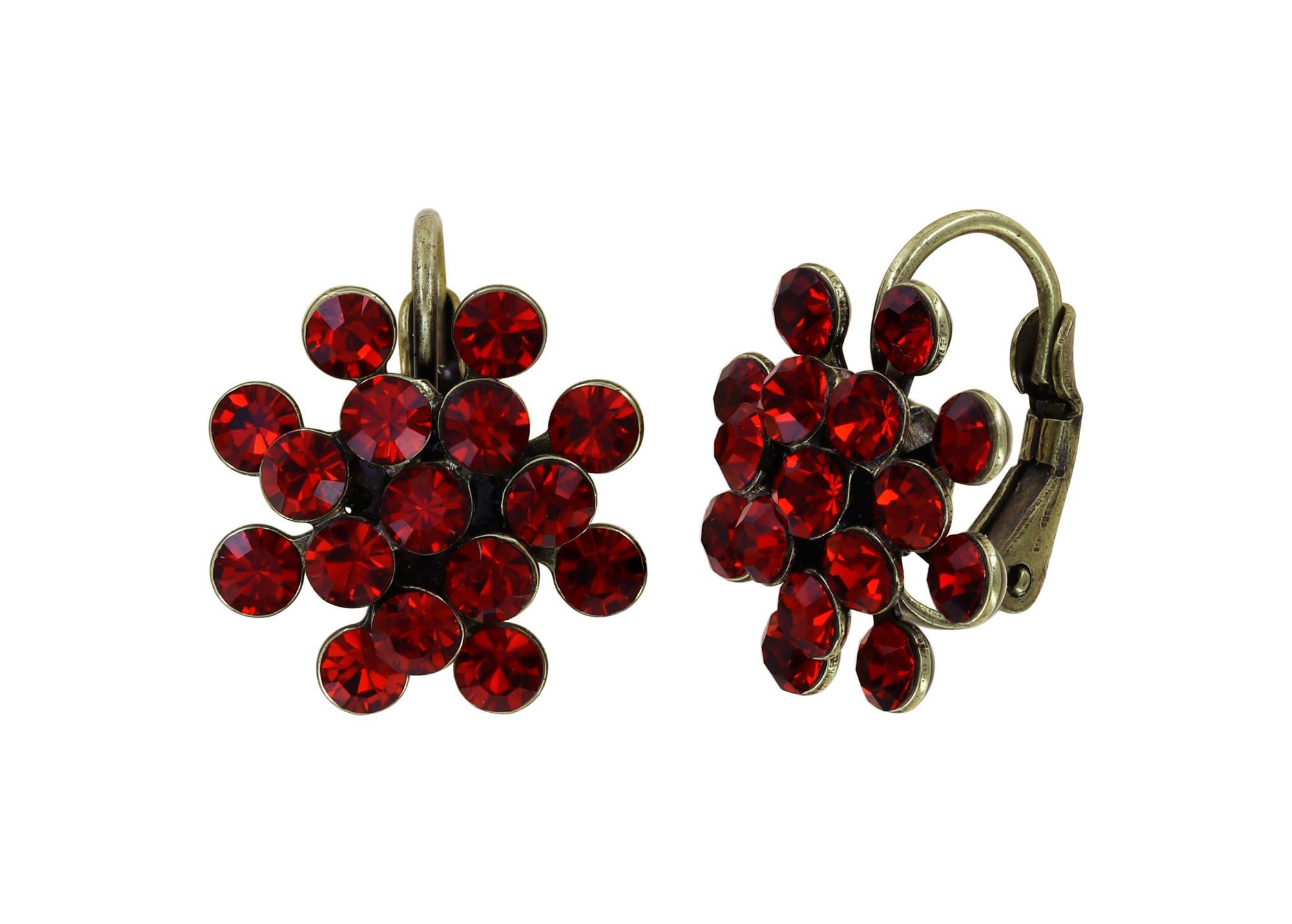 KONPLOTT Paar Ohrhänger KONPLOTT Ohrringe Magic Fireball Mini scarlet rot antik Messing