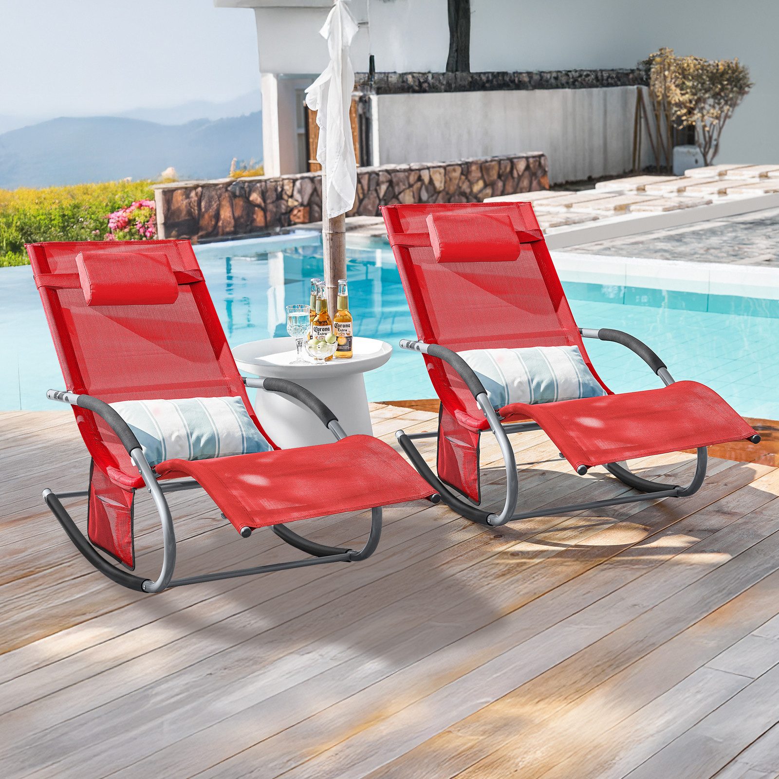SoBuy Gartenliege OGS28x2, 2 st, Sonnenliege günstig online kaufen