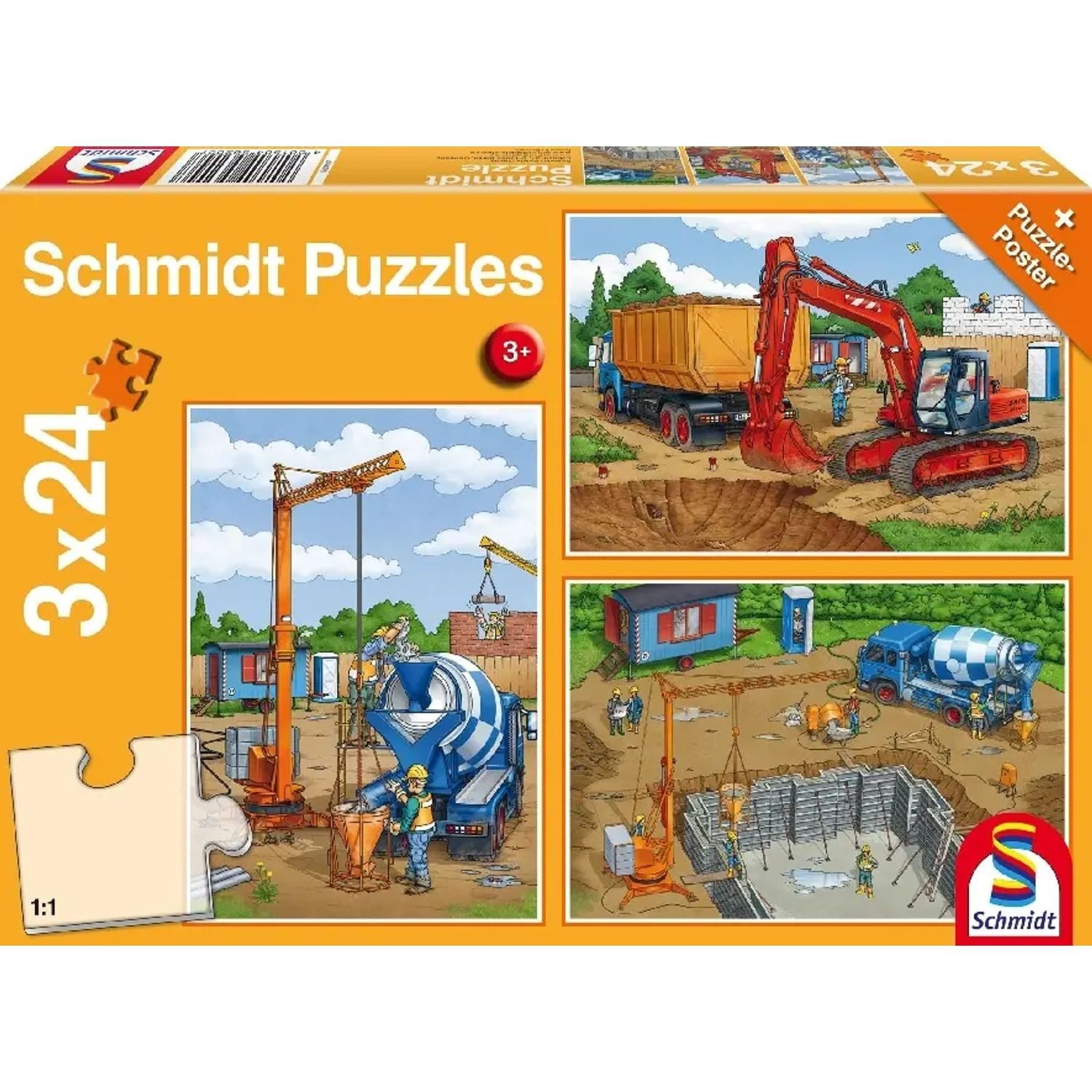 Schmidt Spiele Puzzle Auf der Baustelle (Kinderpuzzle), 29 Puzzleteile