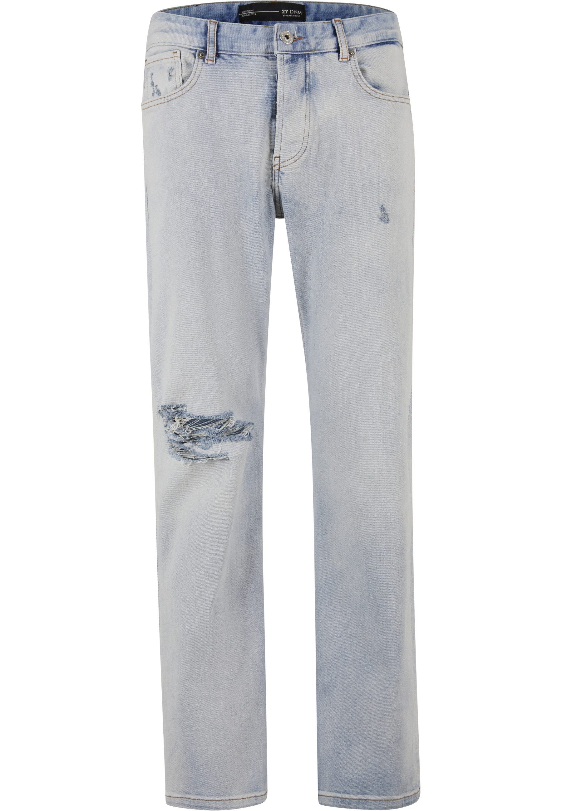 2Y Premium Bequeme Jeans 2Y Premium Herren 2Y Destroyed Baggy Jeans (1-tlg)