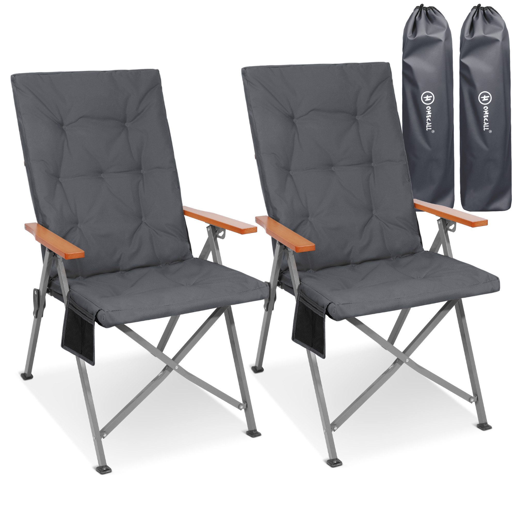HOMECALL Campingstuhl Faltbar Hochlehner Luxus Klappstuhl günstig online kaufen