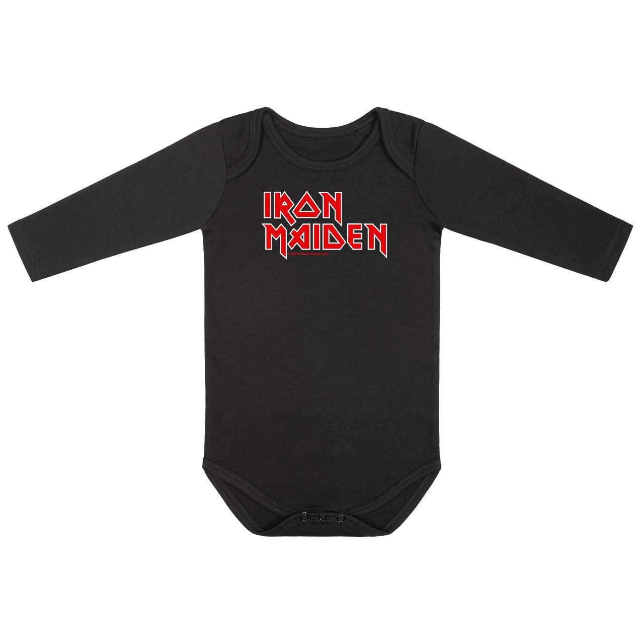 Metal Kids Langarmbody mit Iron Maiden (Logo) Aufdruck für Babys (0–24 M)