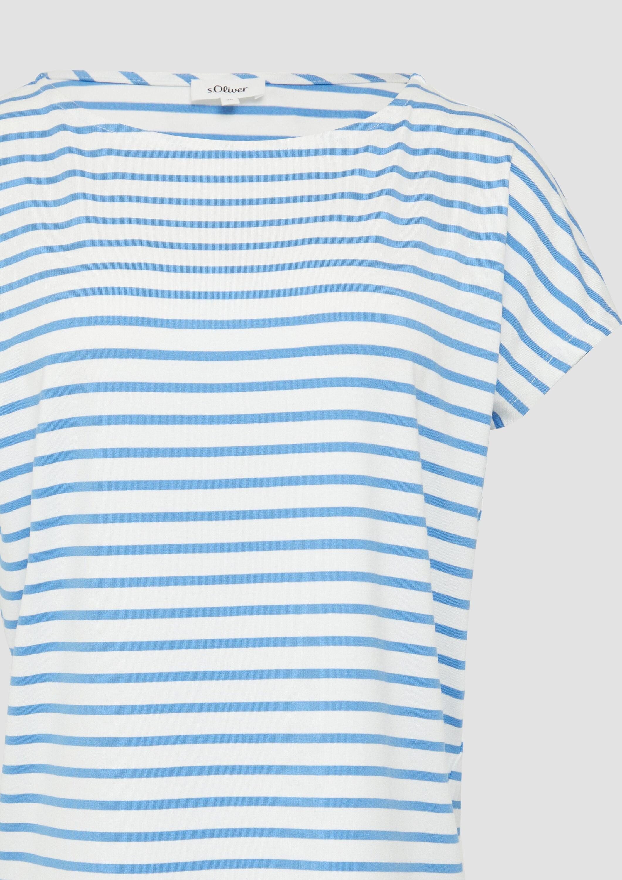 s.Oliver Kurzarmshirt T-Shirt T-Shirt aus Viskosestretch im Relaxed Fit