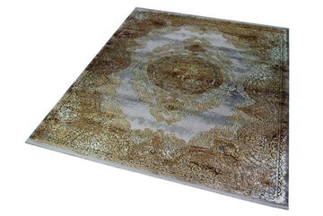 Wollteppich Teppich Luxus Designerteppich mit Naturfasern beige, Carpetia, rechteckig, Höhe: 7 mm, Maschinengewebt