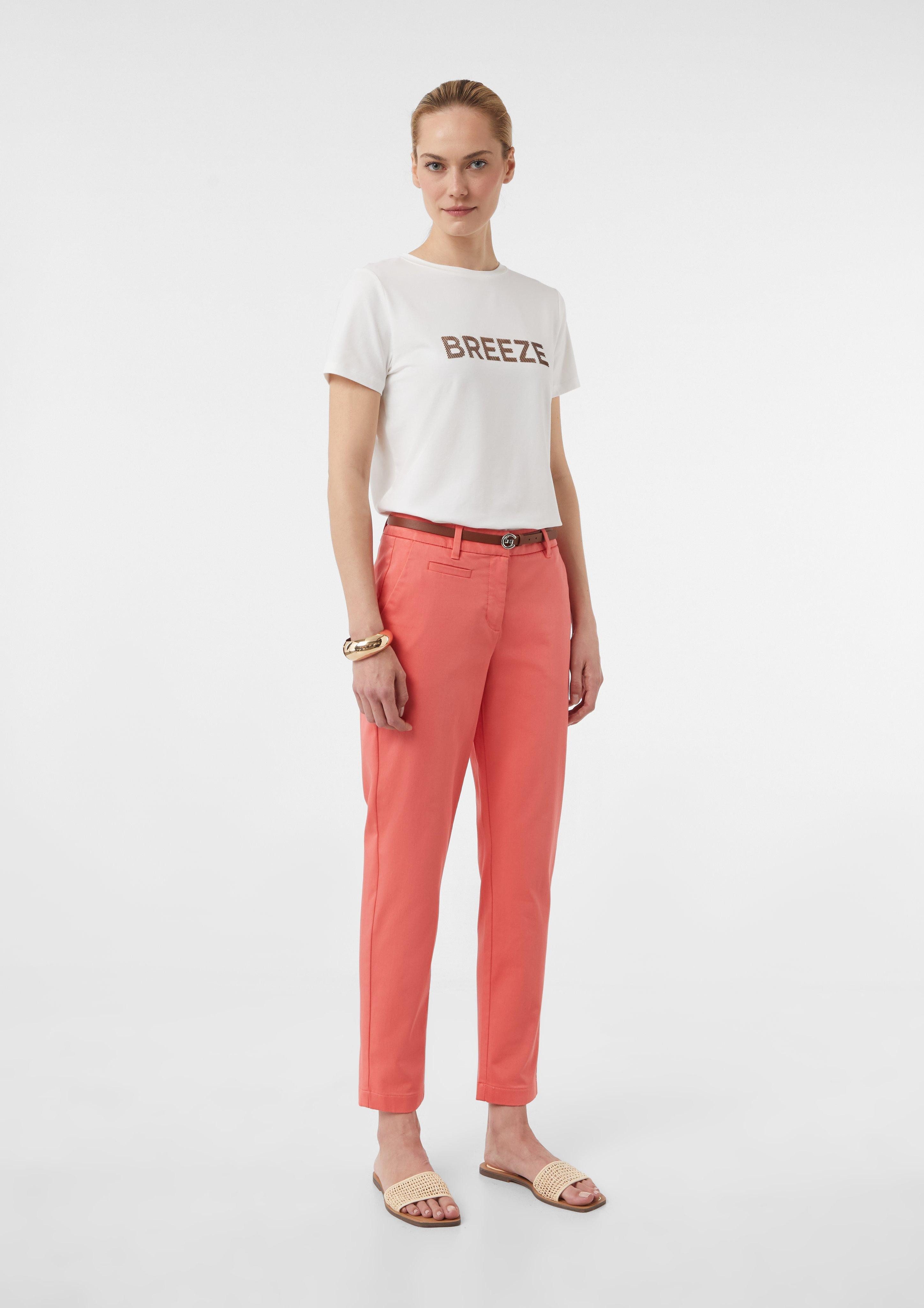 7/8-Hose Chino mit Gürtel