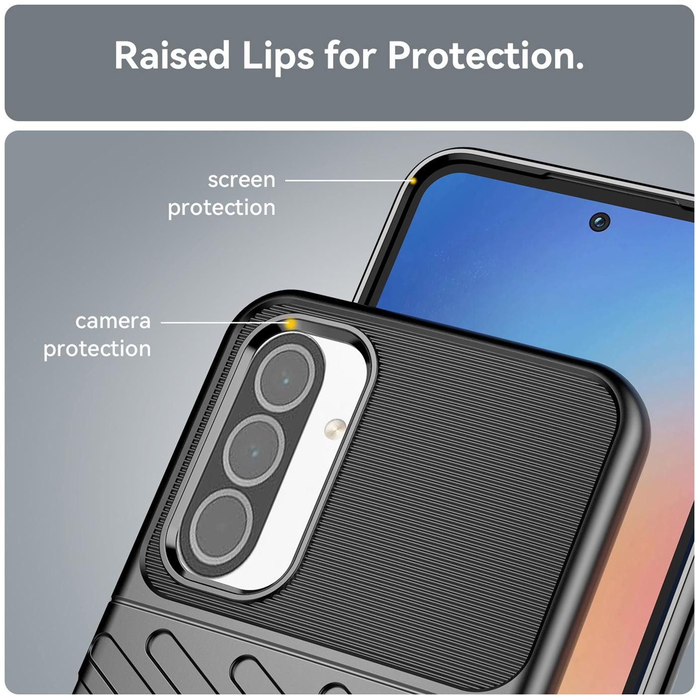 CoolGadget Handyhülle Thunder Hybrid Case für Samsung Galaxy A57 5G 6,7 Zoll, stylische rutschfeste Schutzhülle Handy Hülle für Samsung A57 5G – Bild 2 von 5